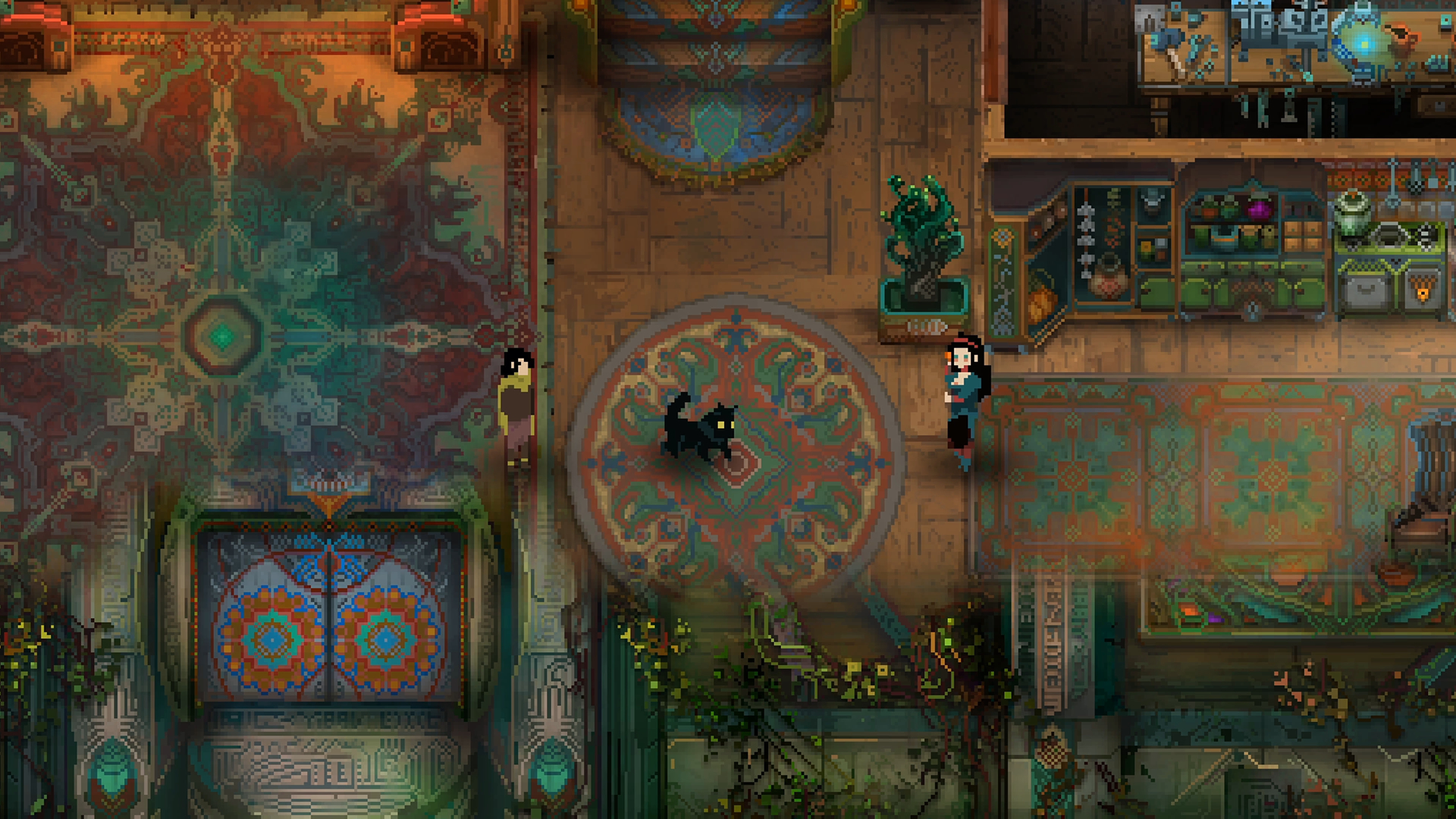 Children Of Morta characters in a room HD Wallpaper