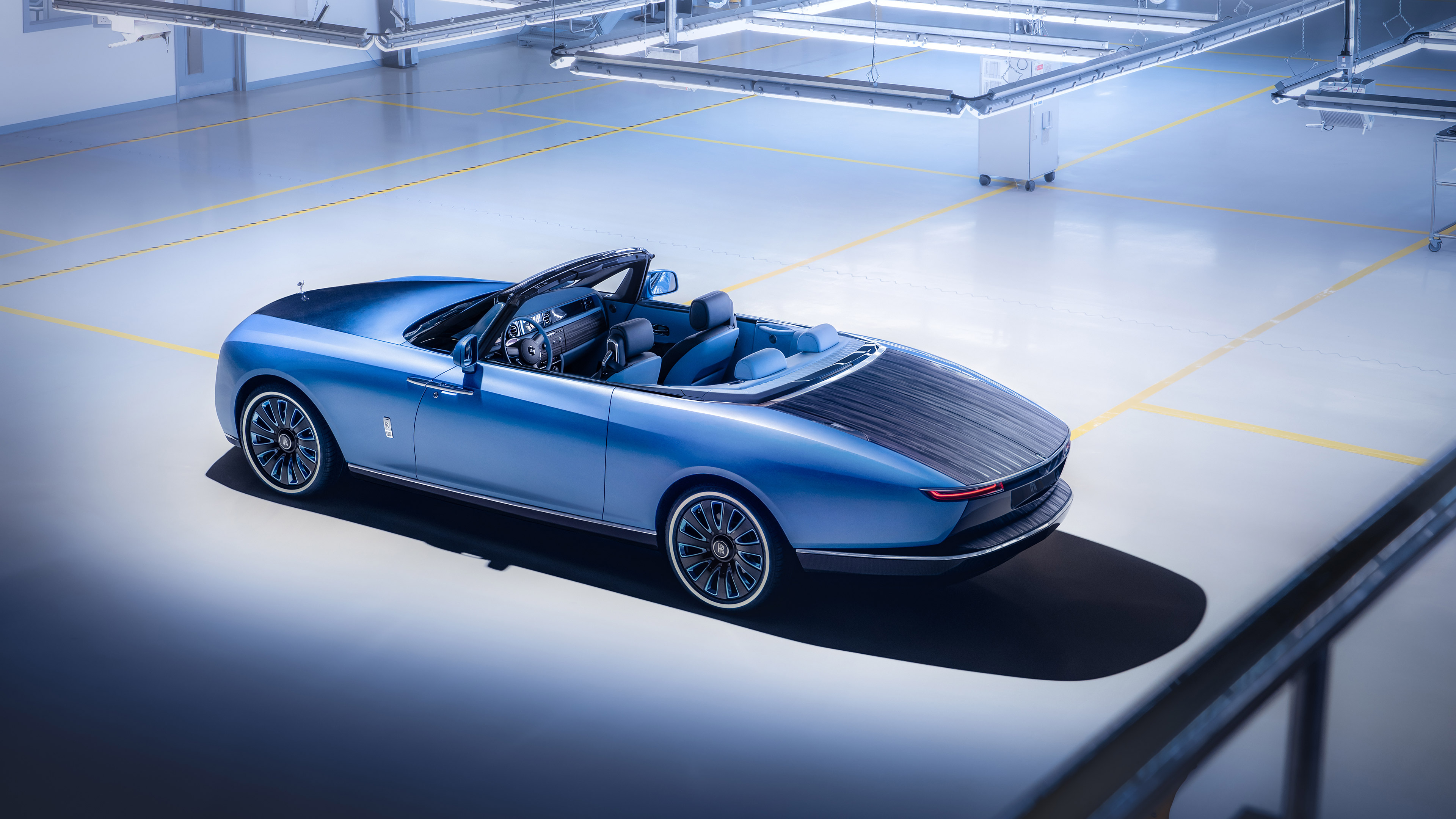 Rolls-Royce Boat Tail Convertible in a Garage HD Wallpaper