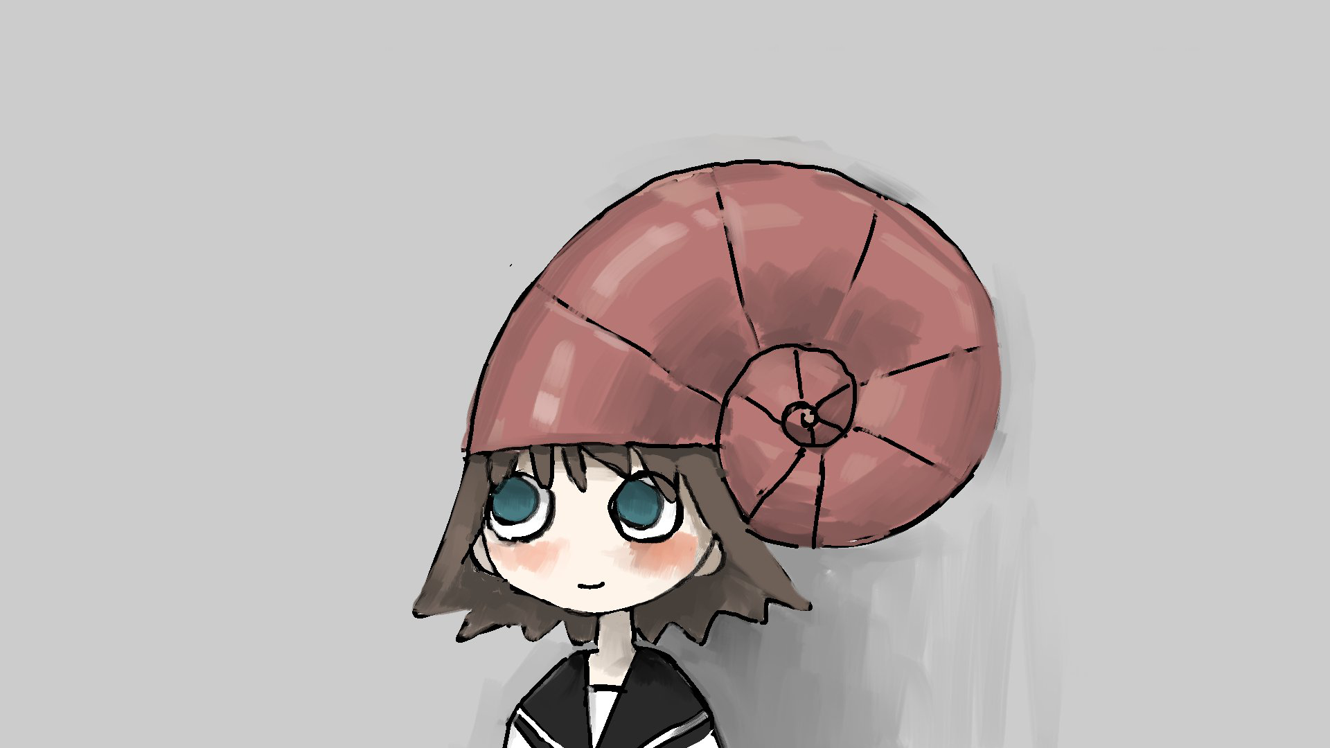 Girl with a seashell hat HD Wallpaper