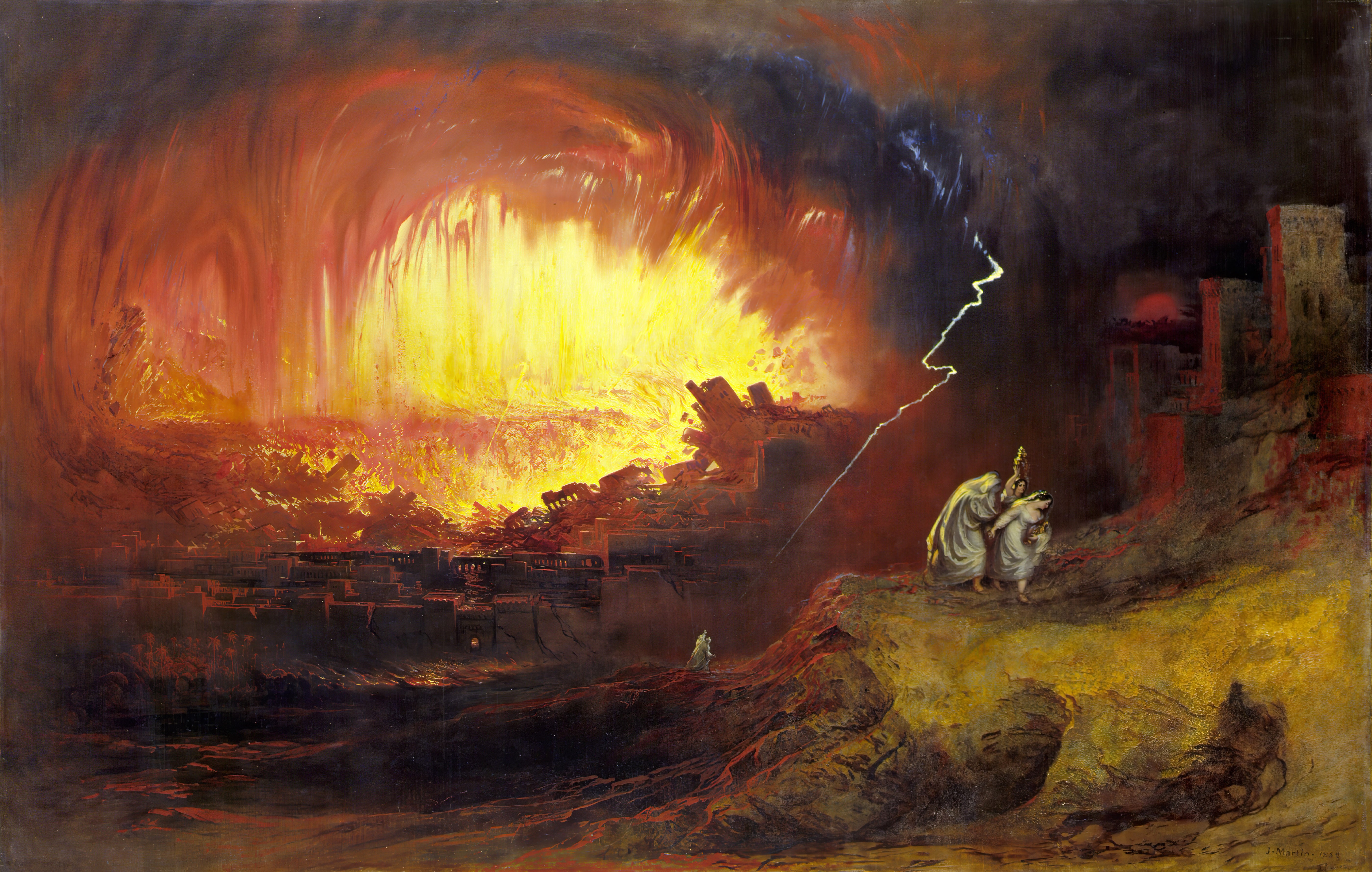 Sodom and Gomorrah by John Martin HD Wallpaper