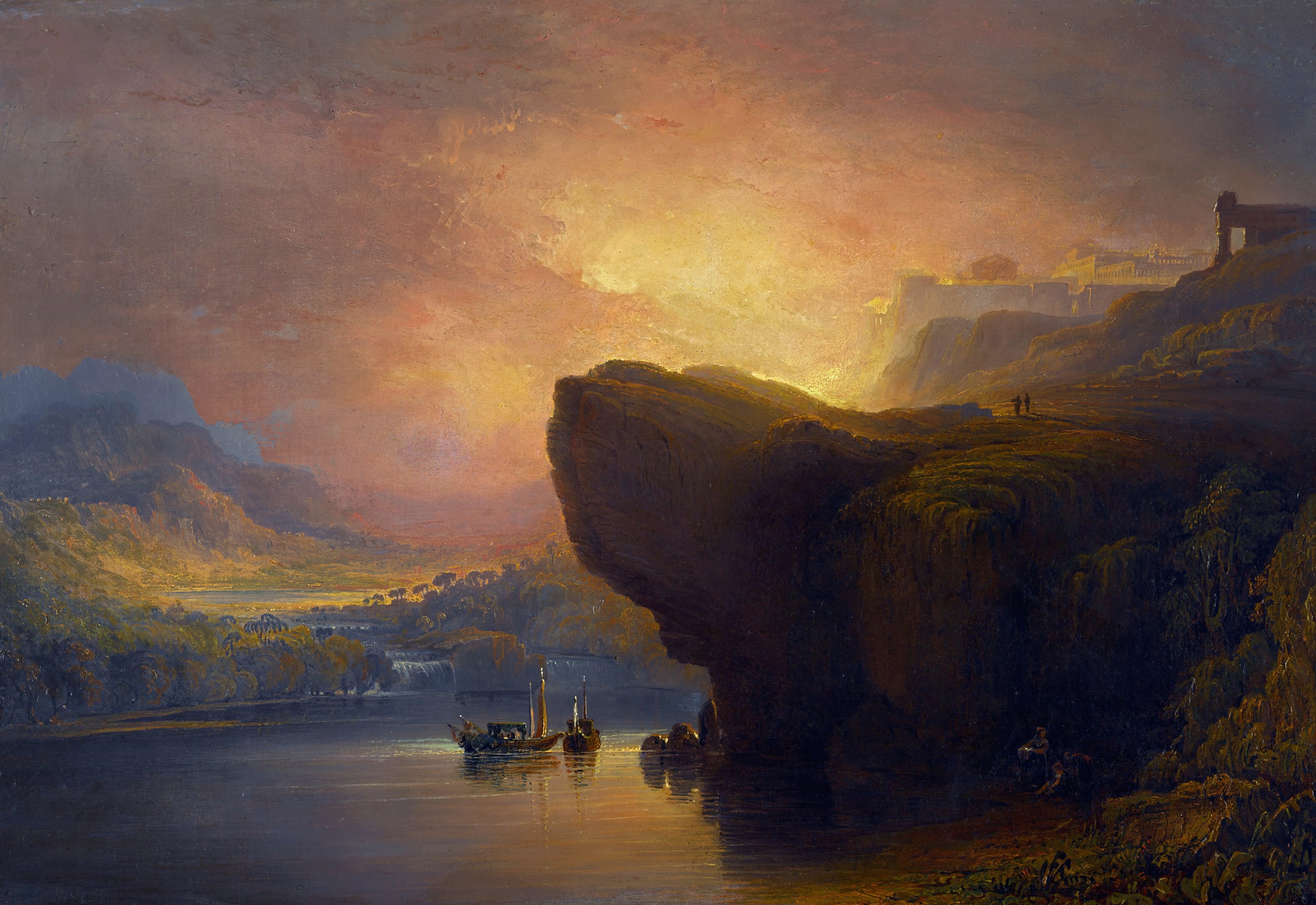 The City of God and the Waters of Life by John Martin HD Wallpaper