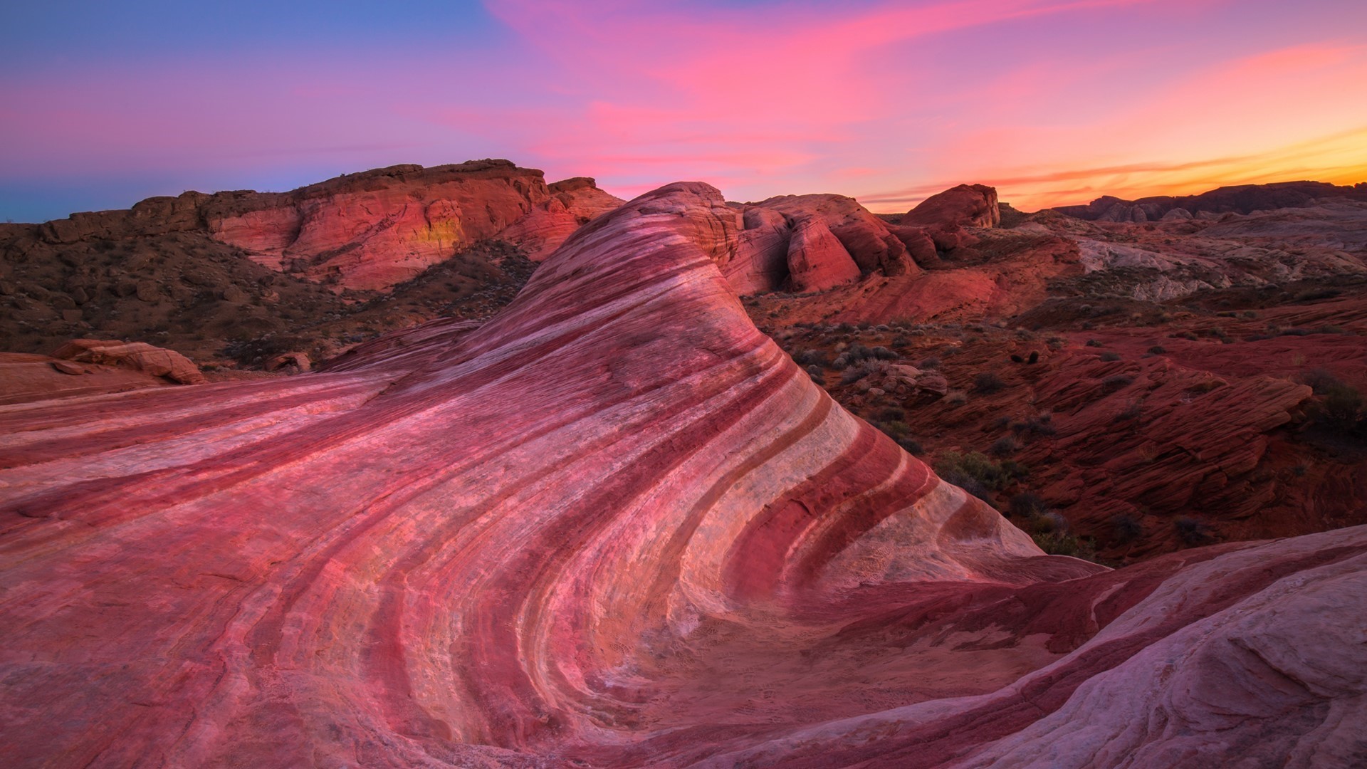 Valley of Fire State Park at Sunset, Nevada HD Wallpaper