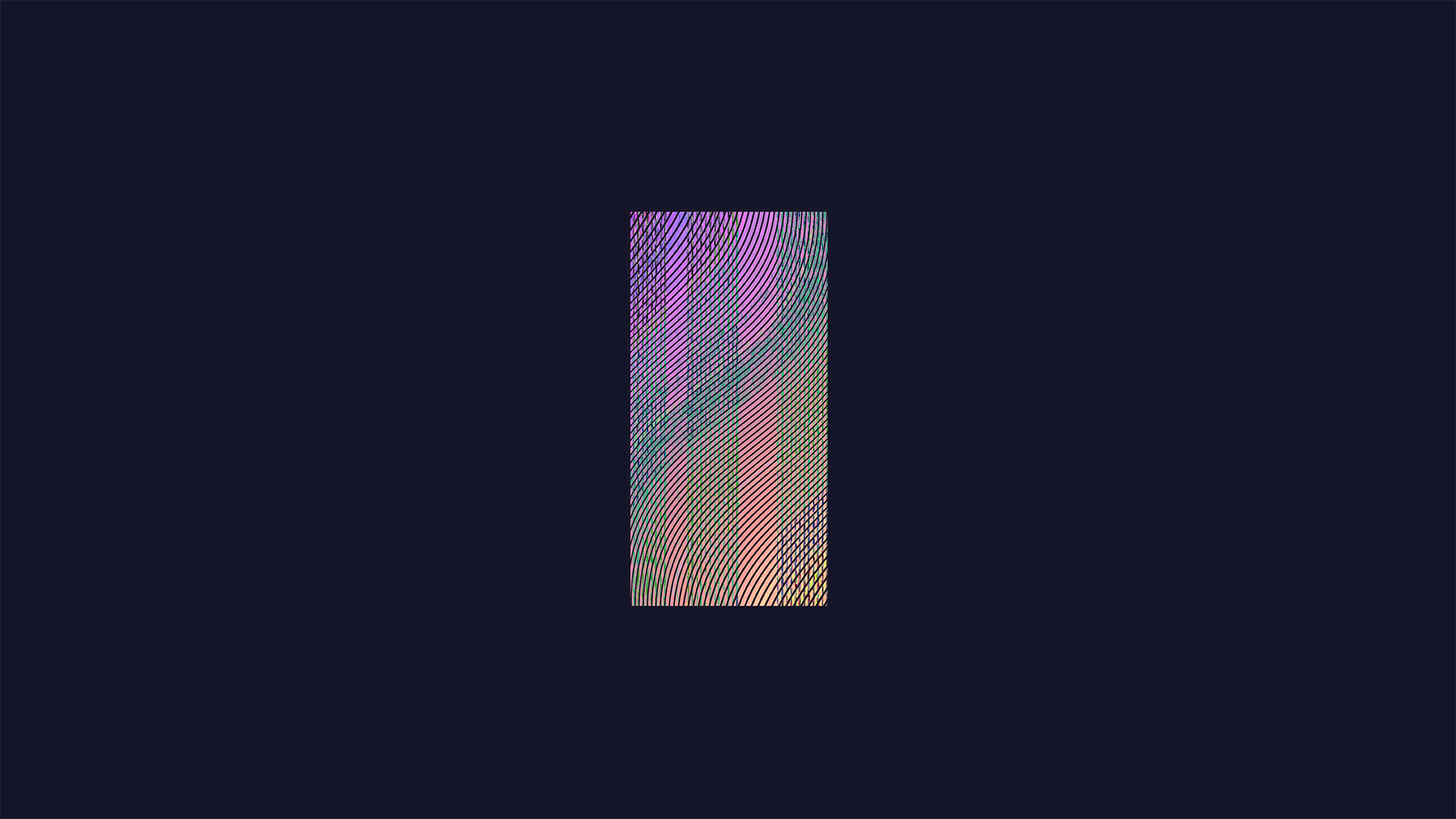 Abstract glitch art with iridescent lines HD Wallpaper
