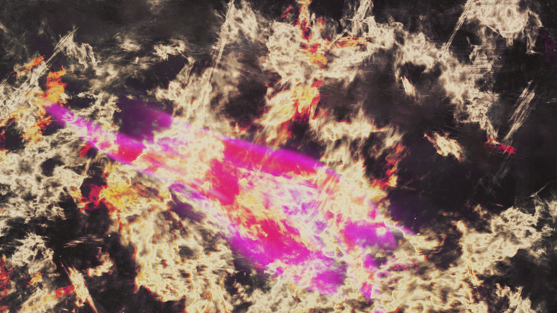 Abstract purple fire and smoke glitch art HD Wallpaper