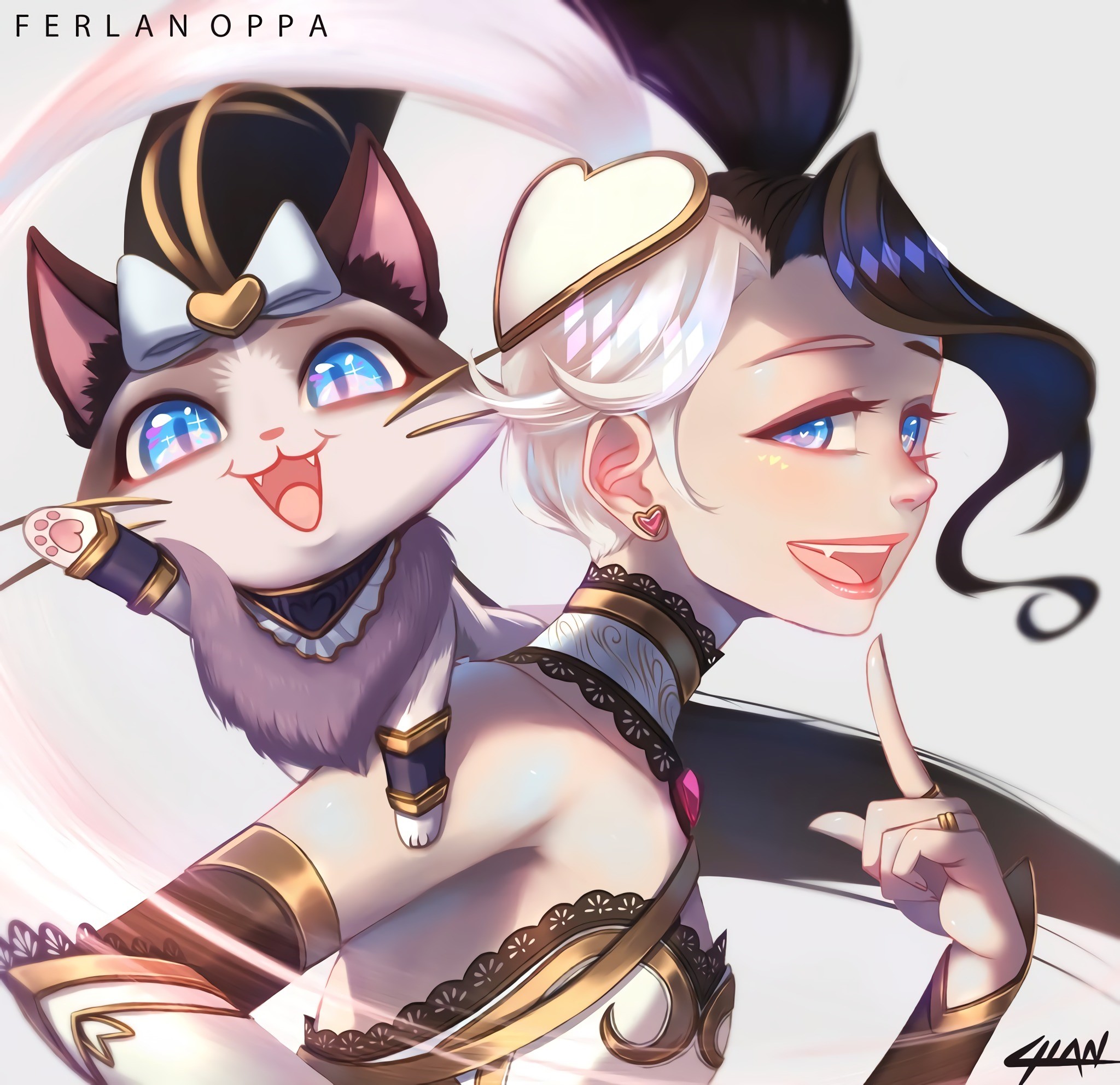 Jinx and Yuumi from League of Legends HD Wallpaper