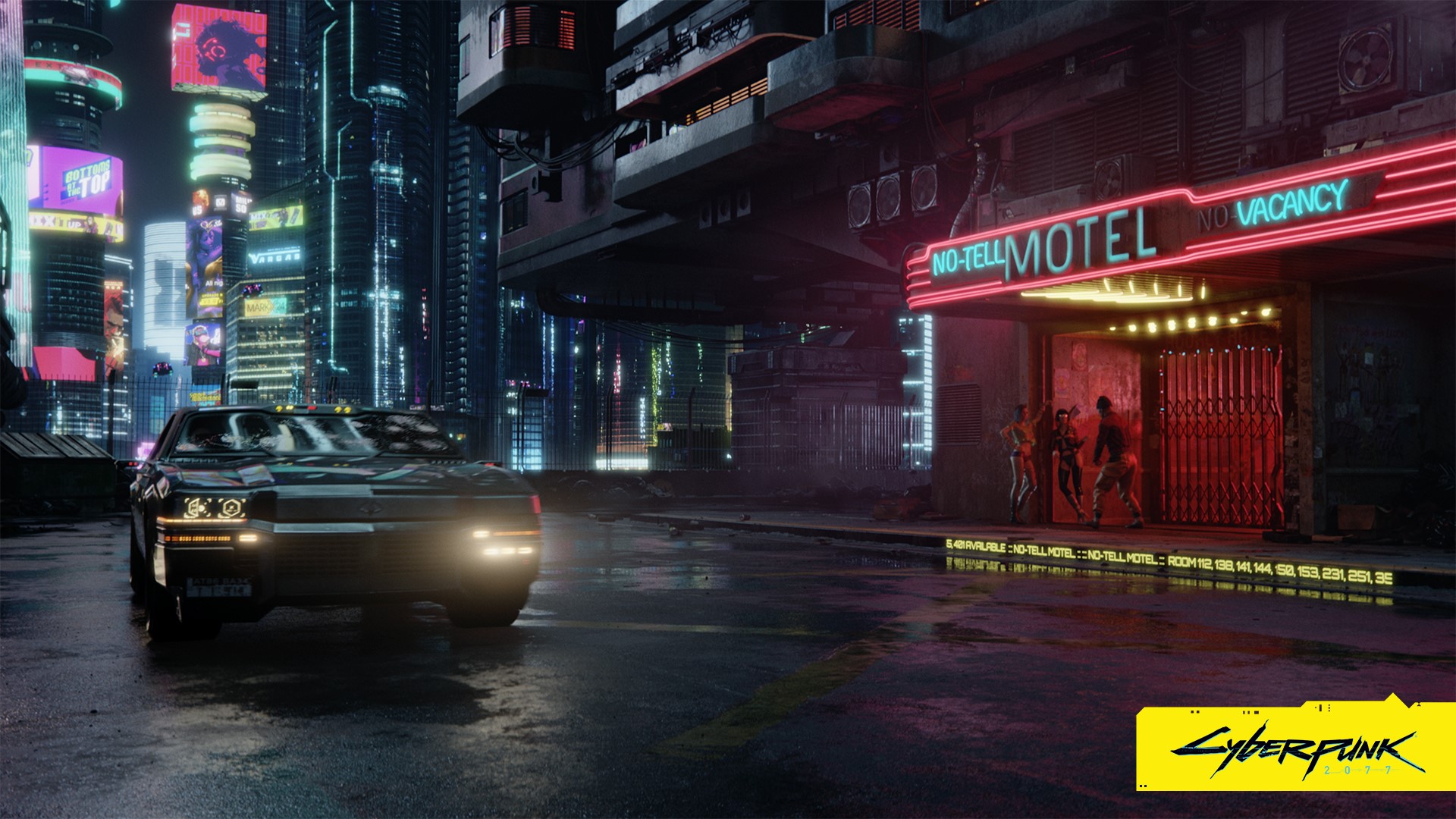 Cyberpunk 2077 No-Tell Motel at Night HD Wallpaper