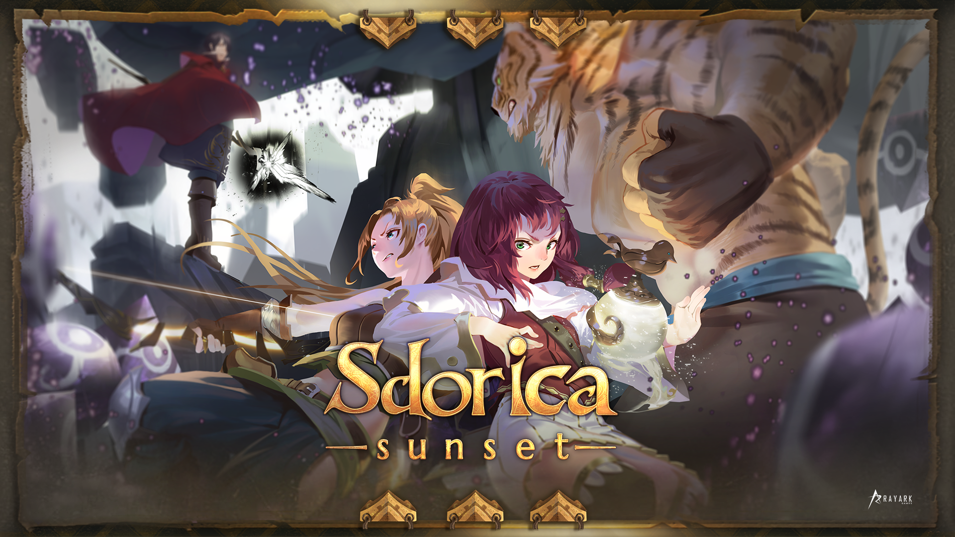 Sdorica Sunset characters and tiger HD Wallpaper