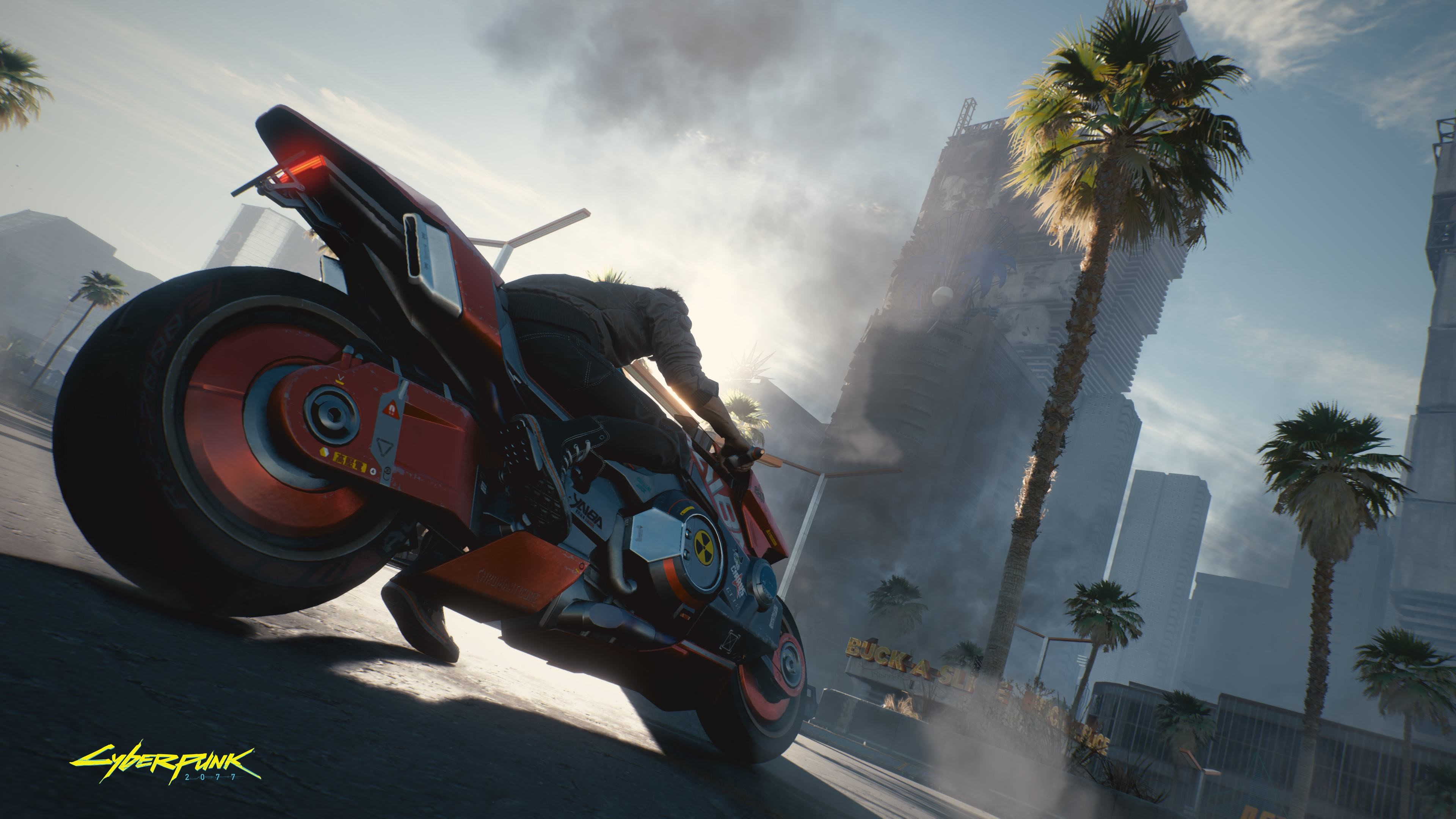 4K Cyberpunk 2077 Motorcycle HD Wallpaper