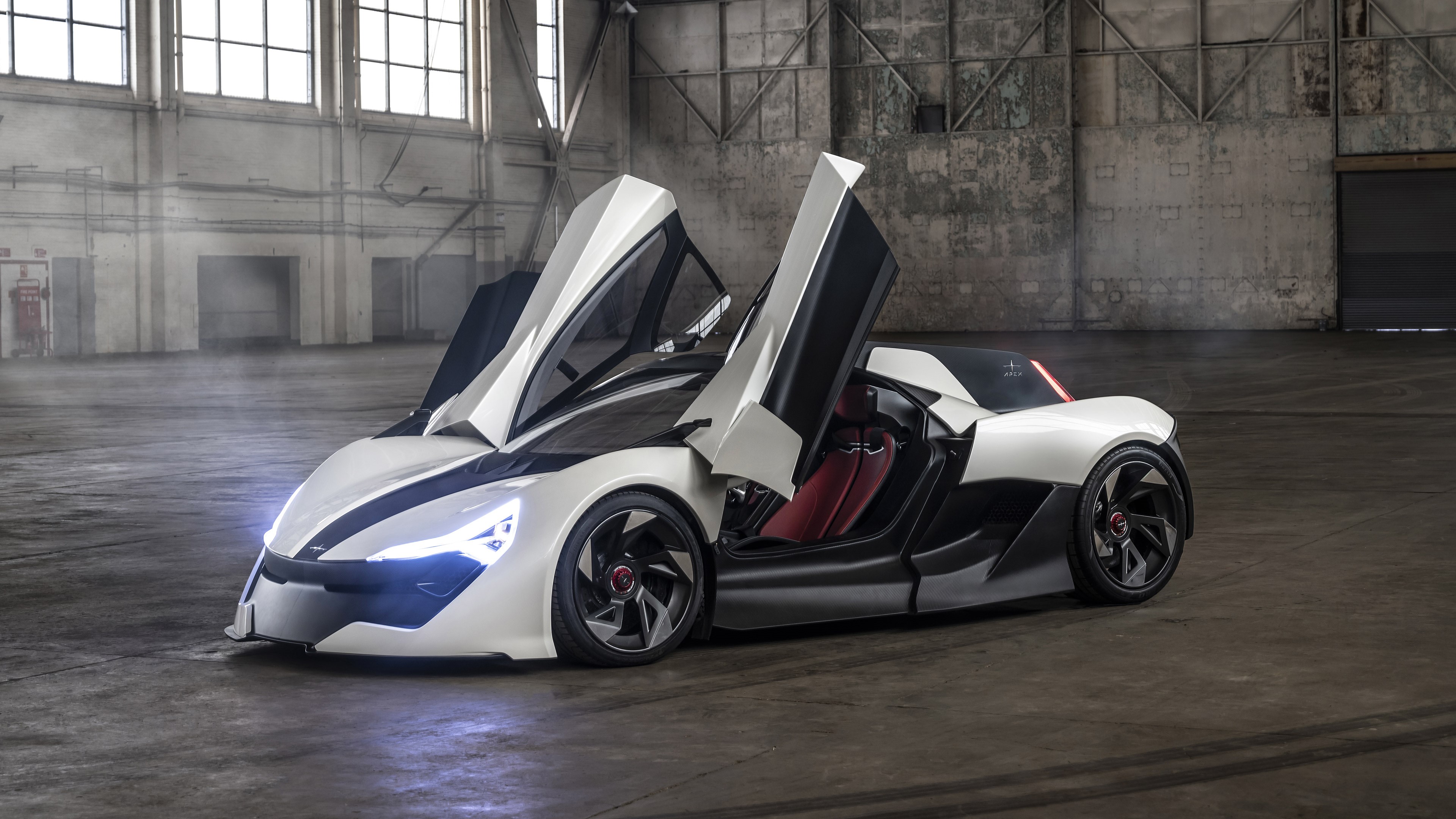 Apex AP-0 electric supercar with scissor doors HD Wallpaper