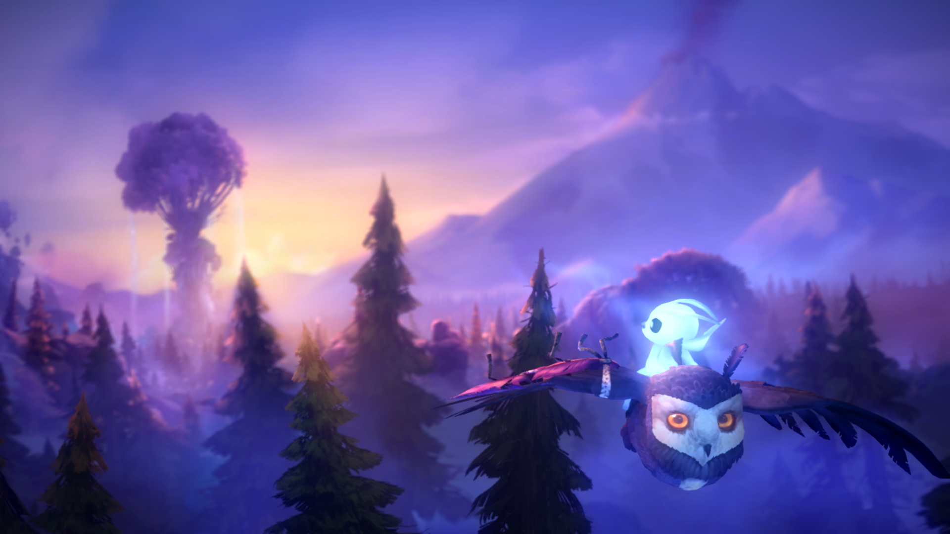 Ori and the Will of the Wisps: Ori on an owl HD Wallpaper