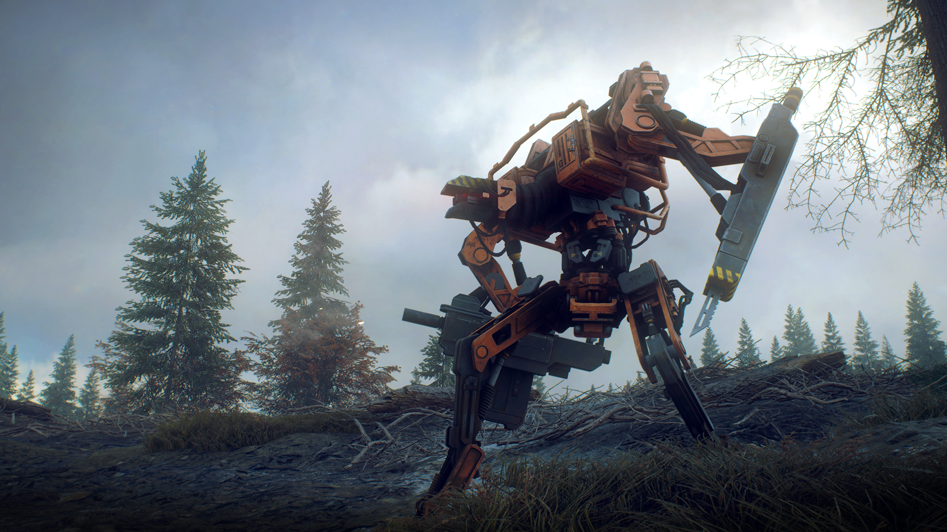 Generation Zero robot in a forest HD Wallpaper