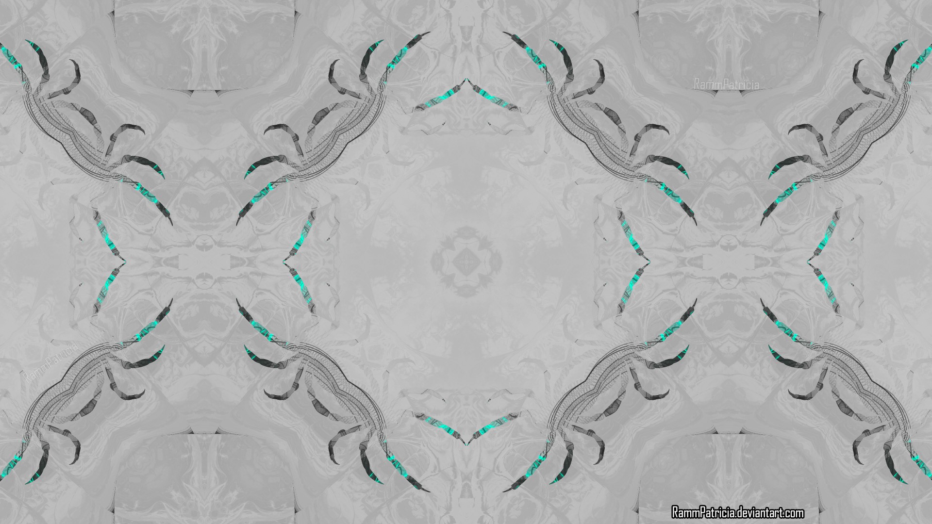 Abstract kaleidoscope digital art of a spider HD Wallpaper