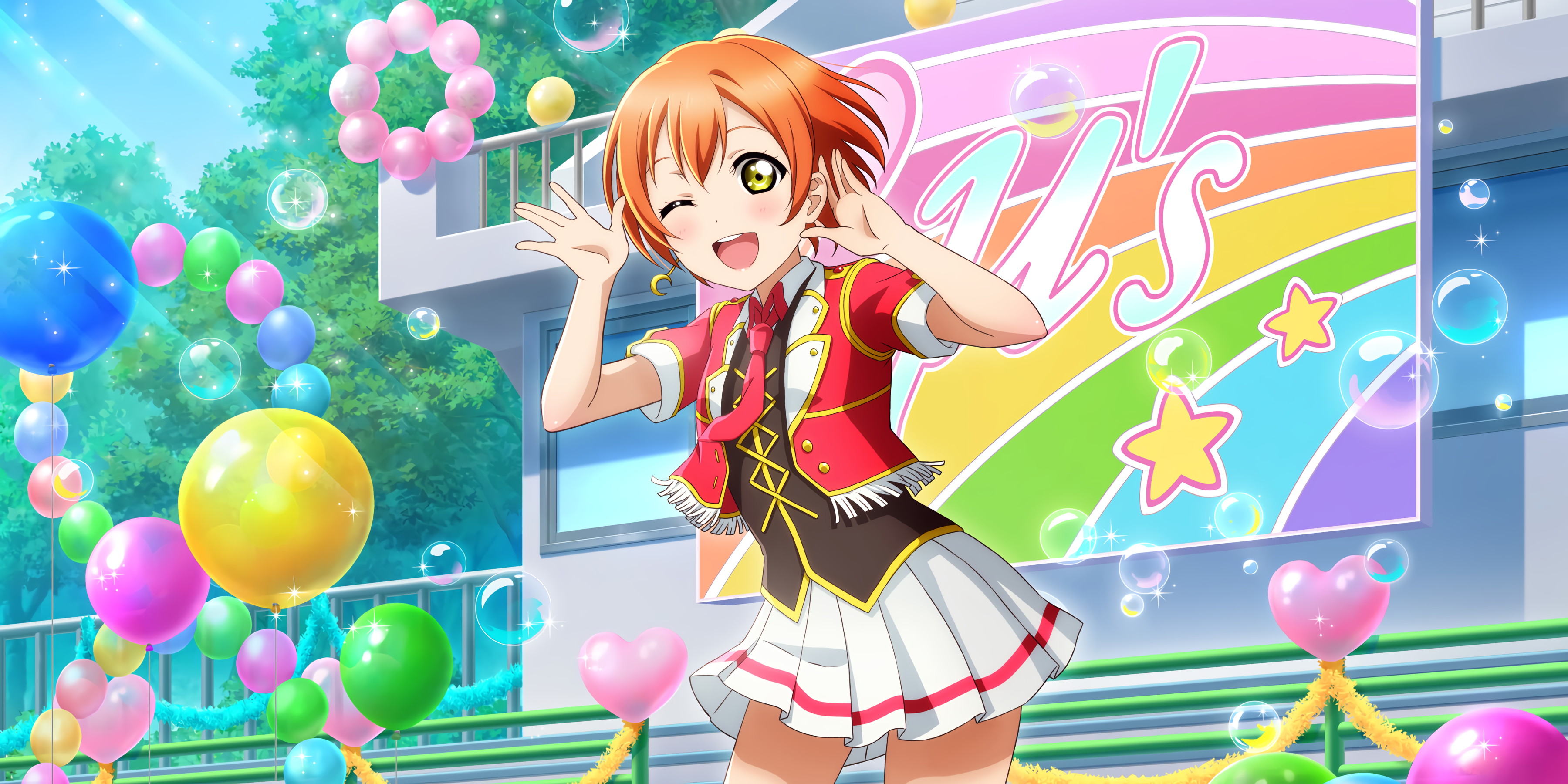 Hoshizora Rin from Love Live! Series HD Wallpaper