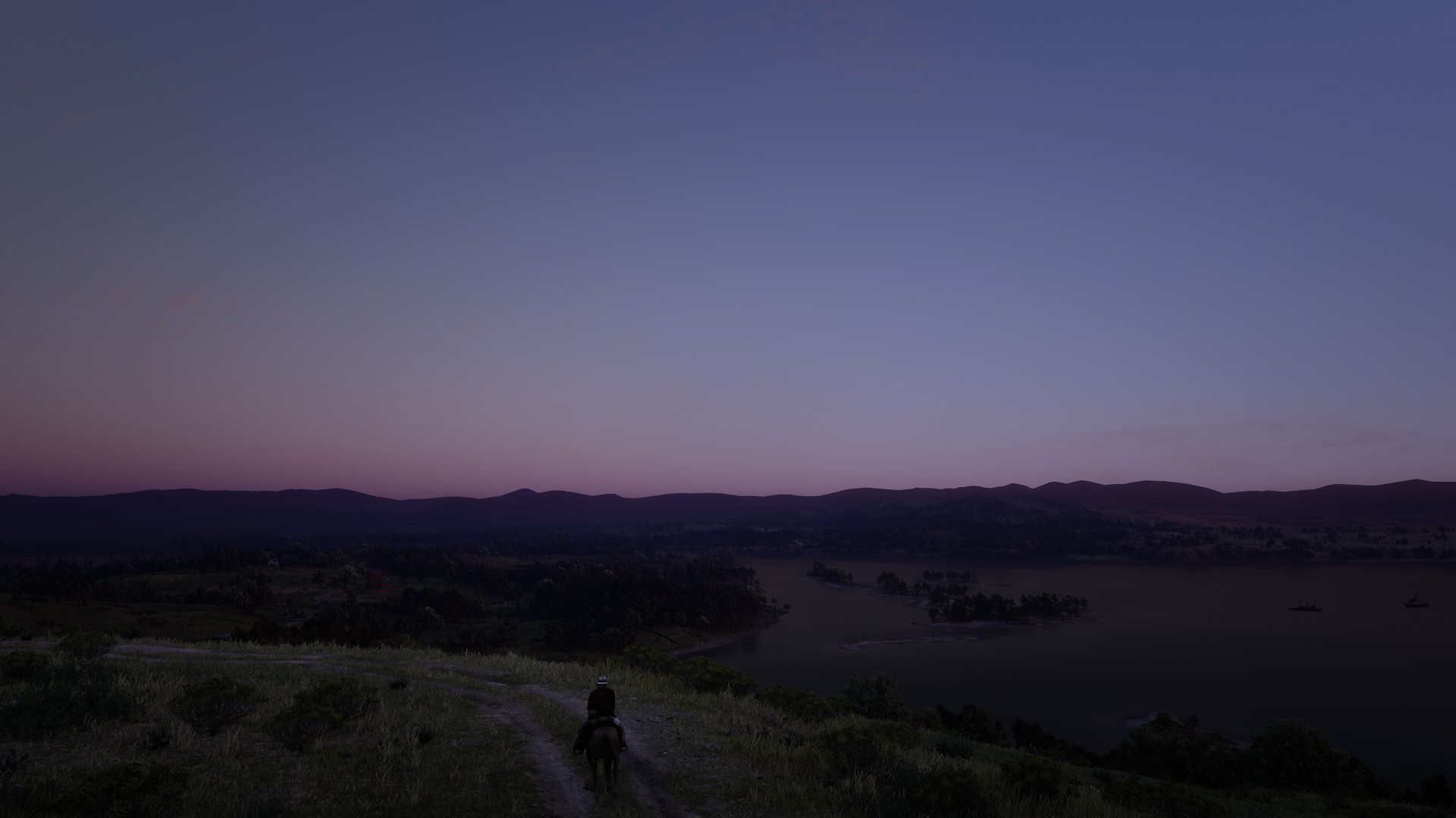 Red Dead Redemption 2 landscape at dusk HD Wallpaper