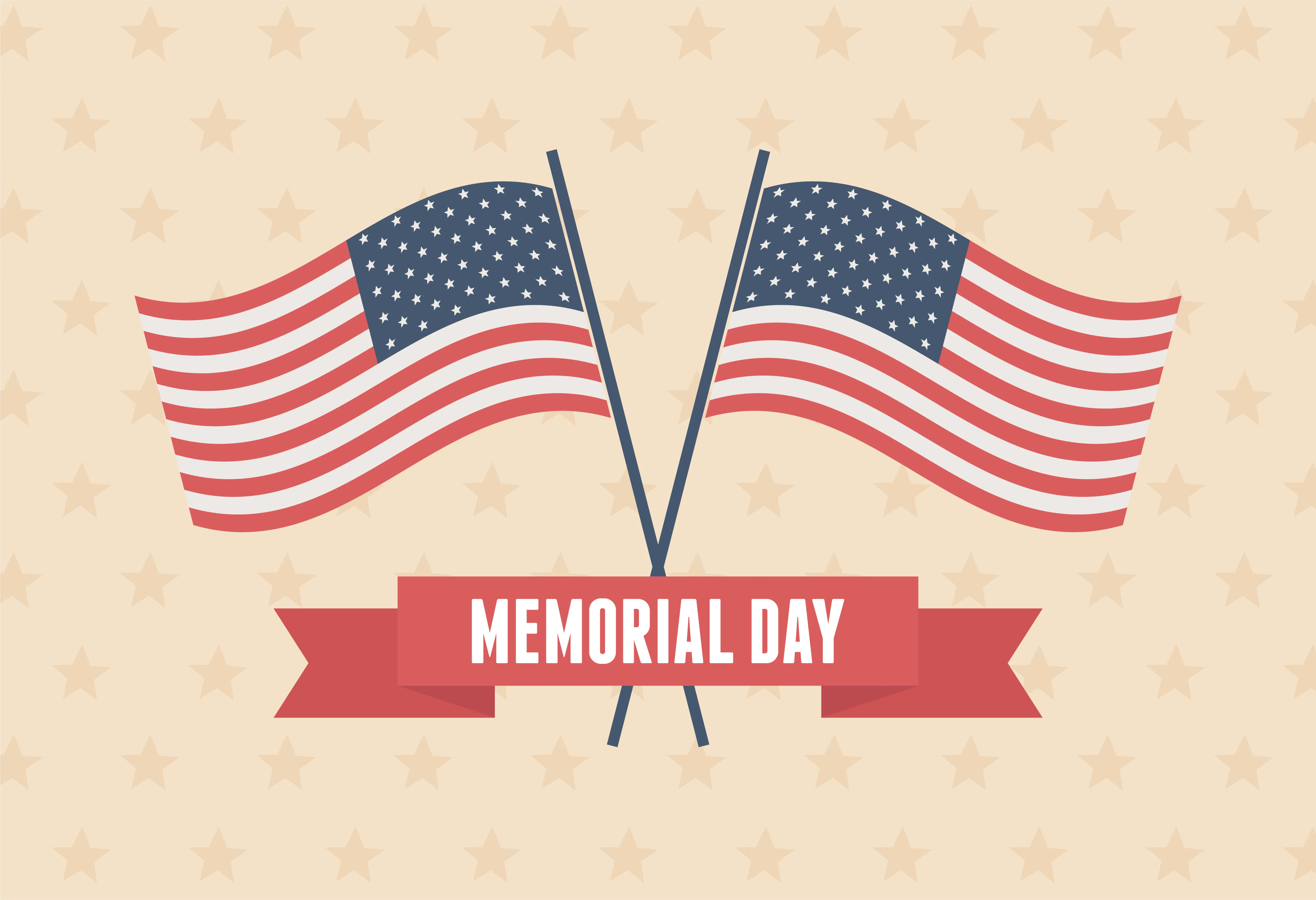 Memorial Day with American Flags HD Wallpaper