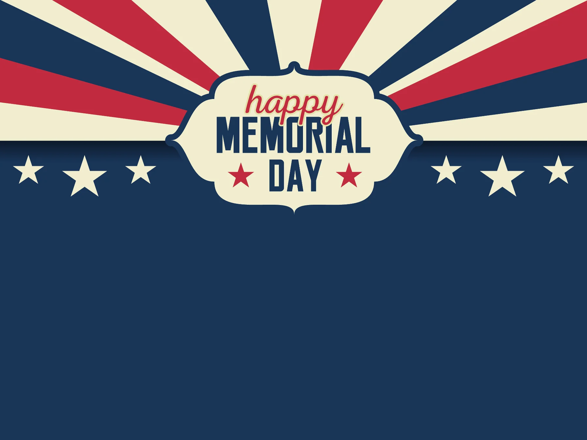 Happy Memorial Day with Stars and Stripes HD Wallpaper