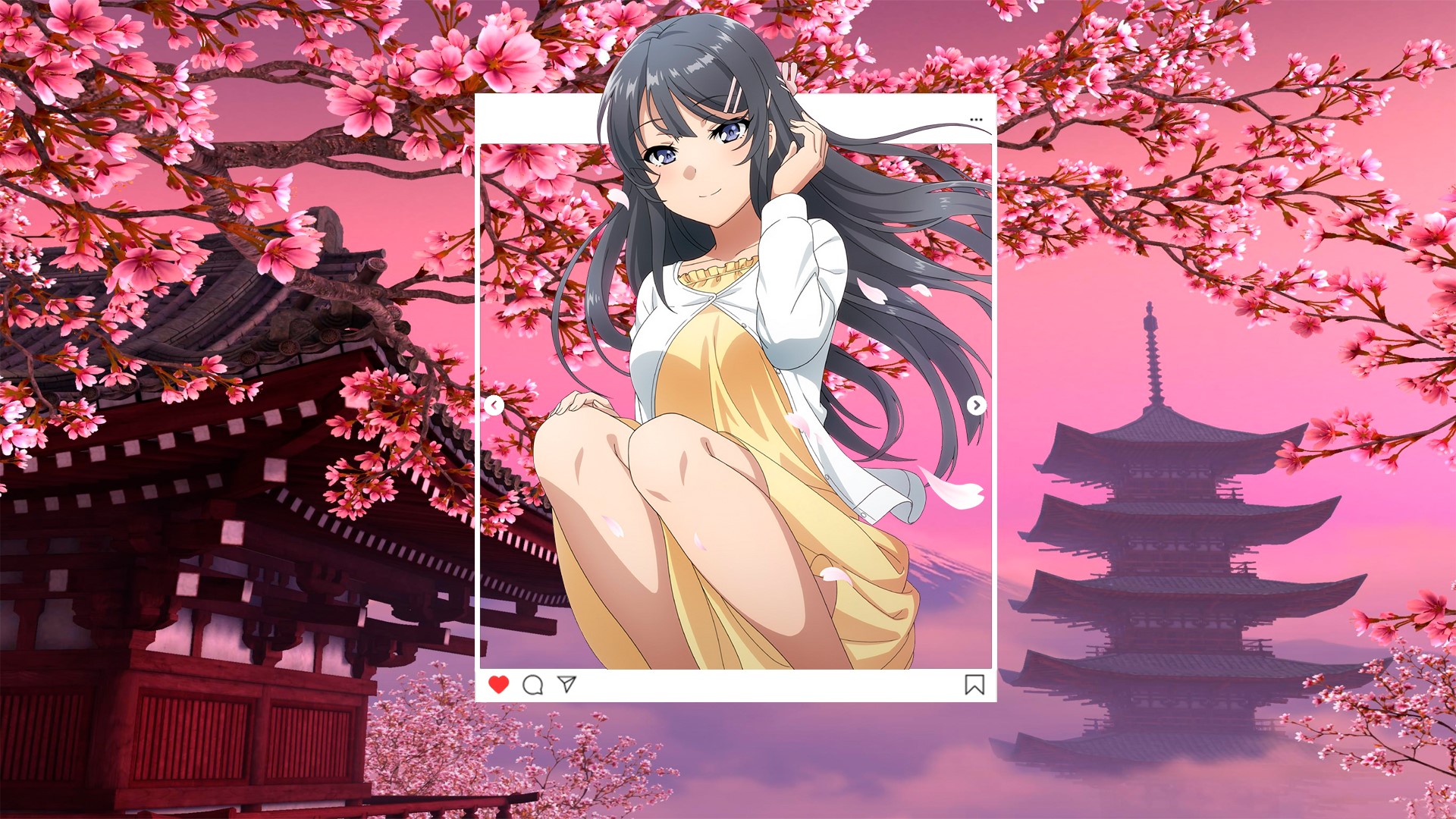 Sakurajima Mai from Seishun Buta Yarō wa Bunny Girl-senpai no Yume wo Minai HD Wallpaper