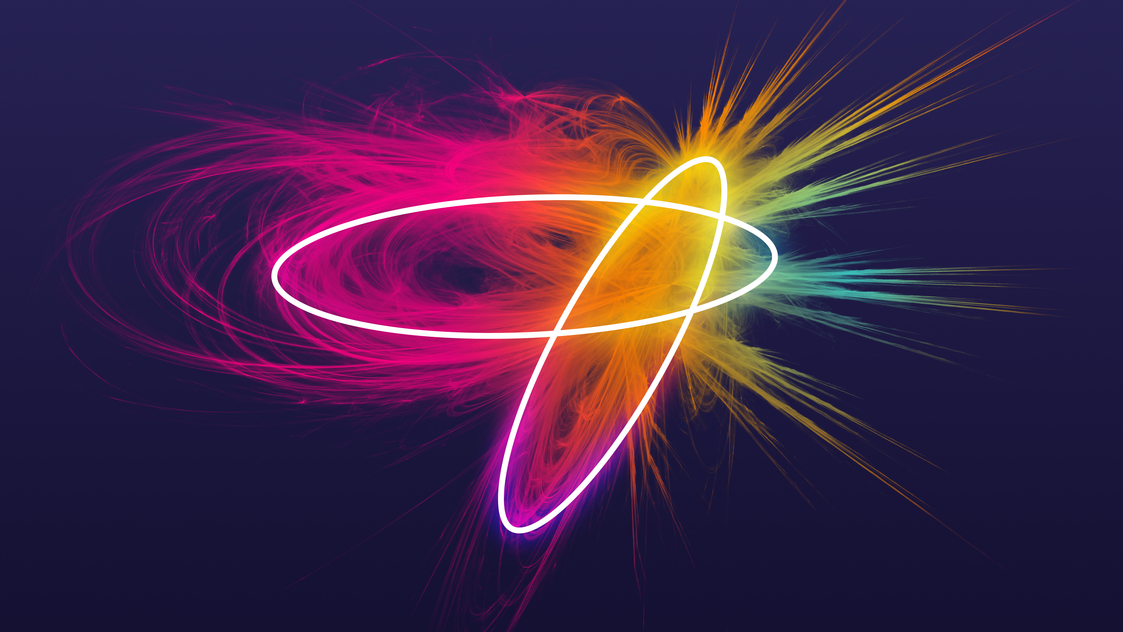 Abstract Colors 4K Purple Oval Artistic HD Wallpaper
