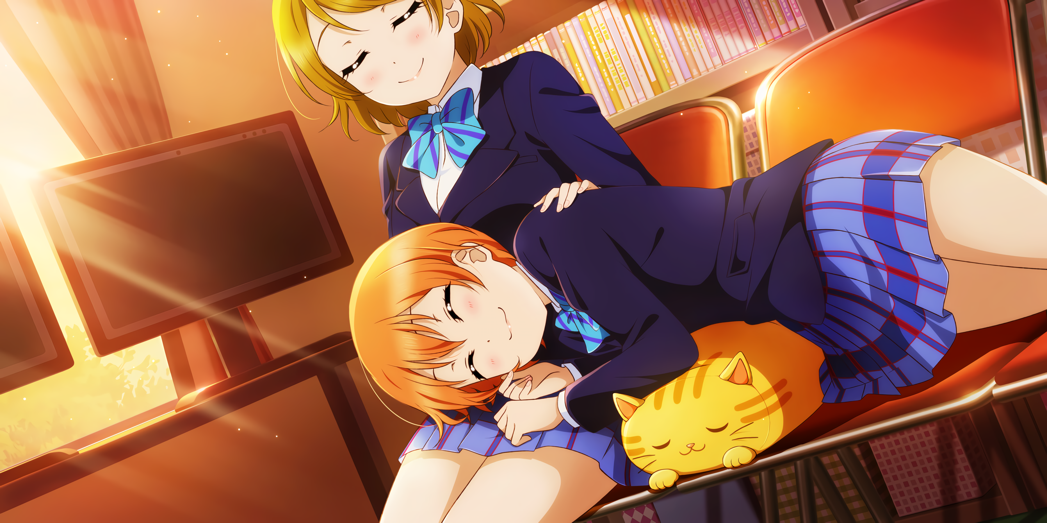 Rin Hoshizora and Hanayo Koizumi from Love Live! Series HD Wallpaper