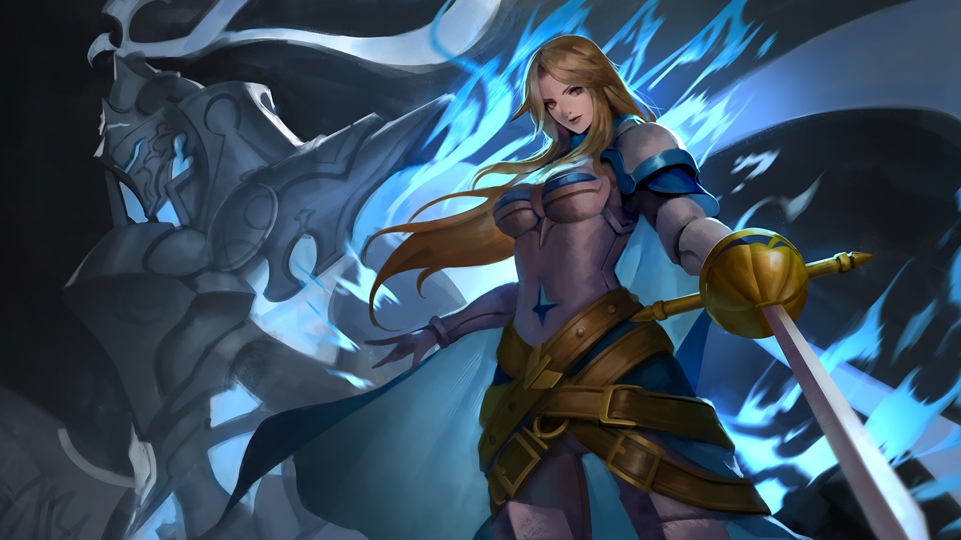 Katalina from Granblue Fantasy with a sword HD Wallpaper
