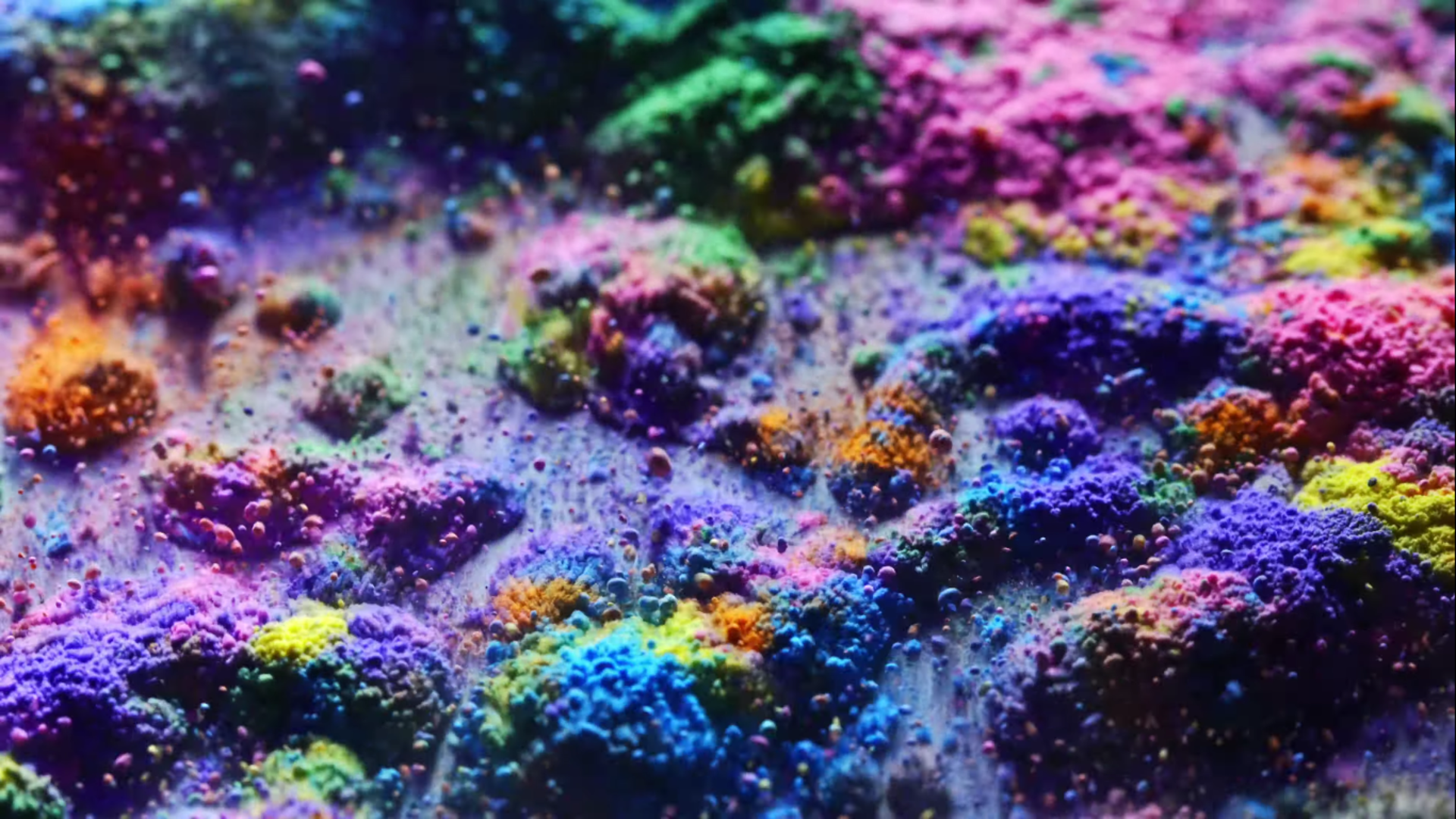 Abstract colorful powder particles HD Wallpaper