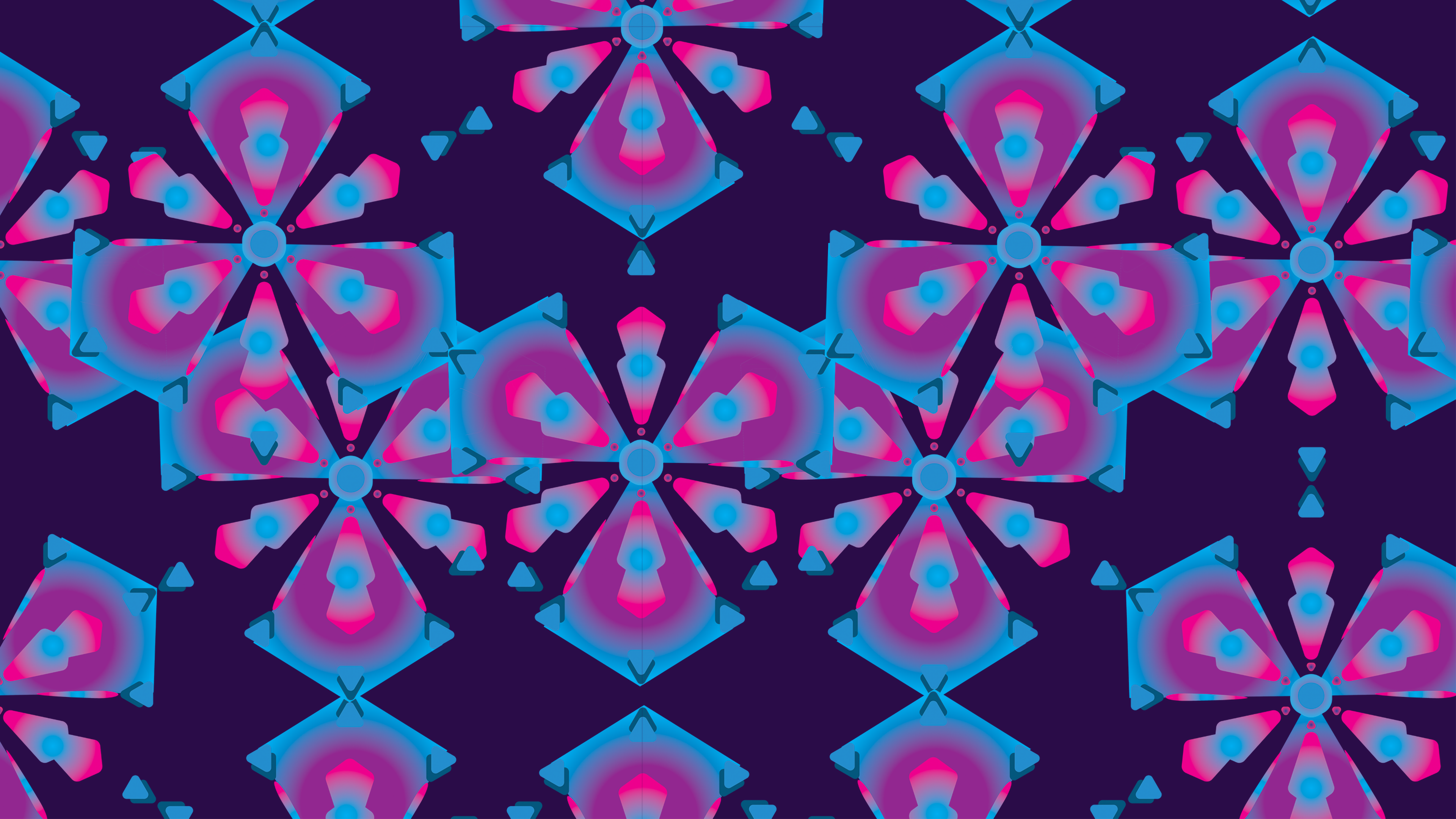 Purple background with gradient floral pattern HD Wallpaper