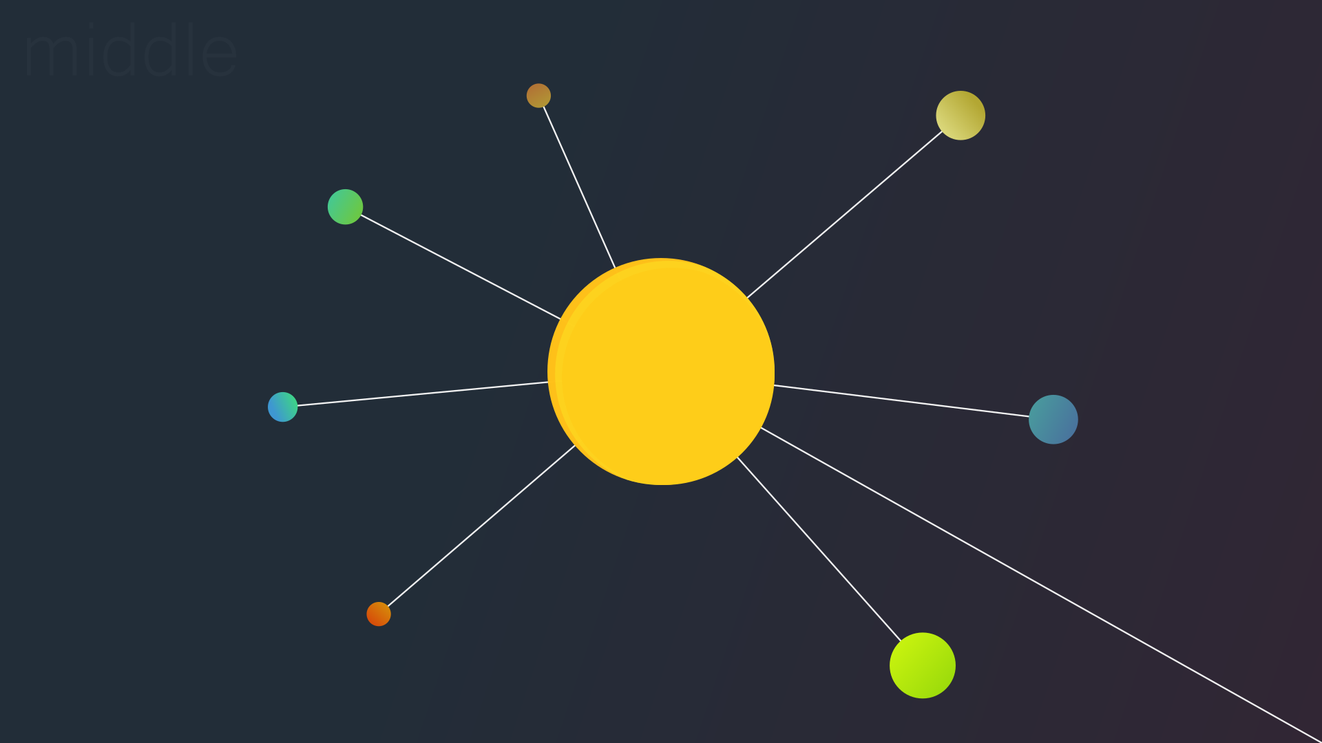 Minimalist solar system with colorful planets HD Wallpaper