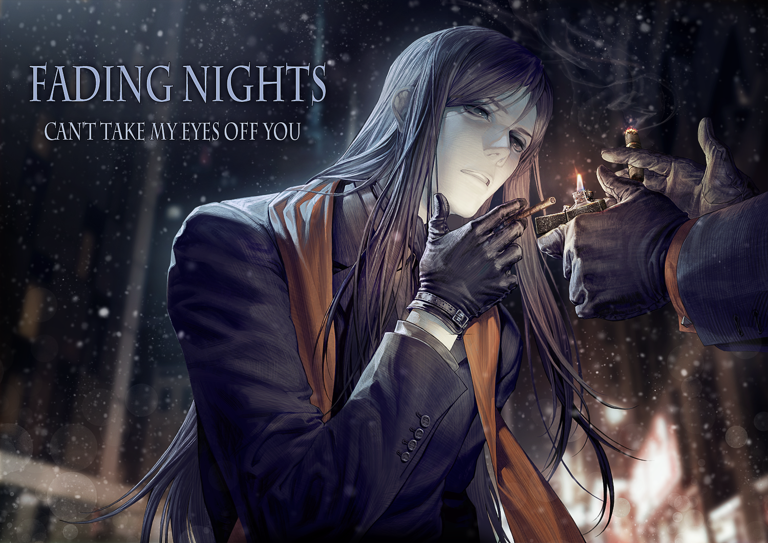 Waver Velvet from Lord El-Melloi II Case Files smoking a cigar HD Wallpaper