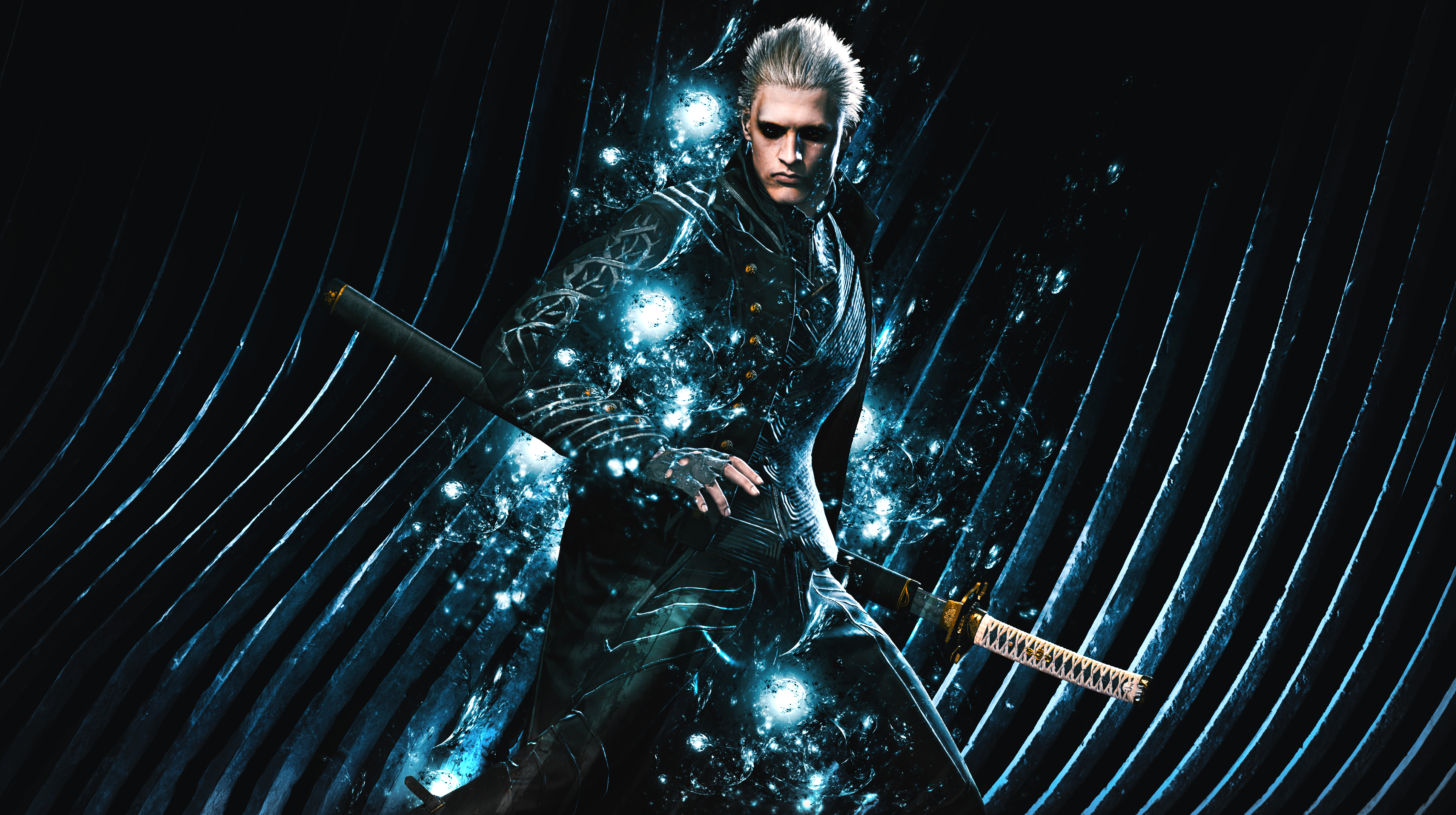 Vergil with Yamato from Devil May Cry 5 HD Wallpaper
