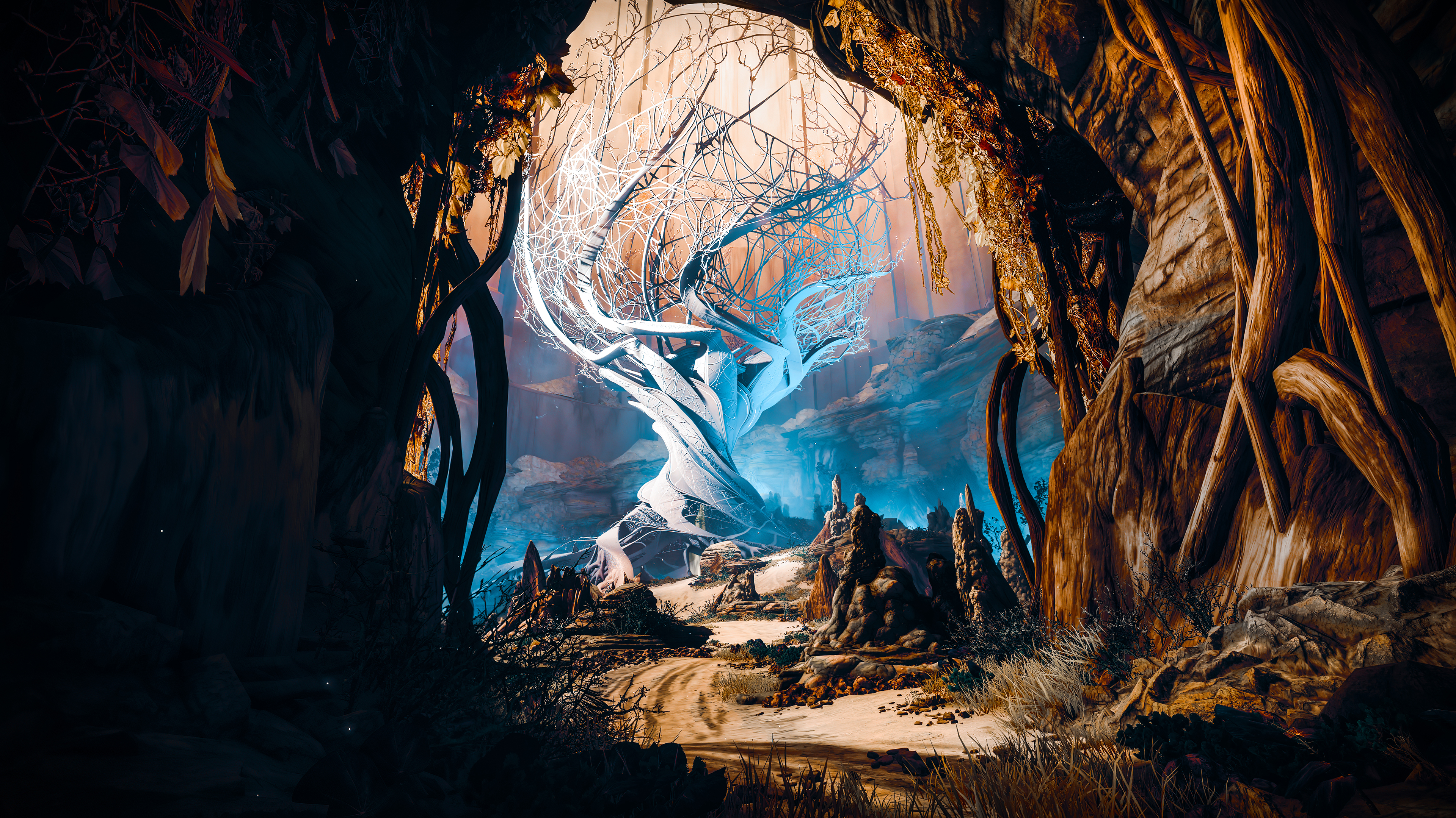 Destiny 2 Seed Tree in a Cave HD Wallpaper