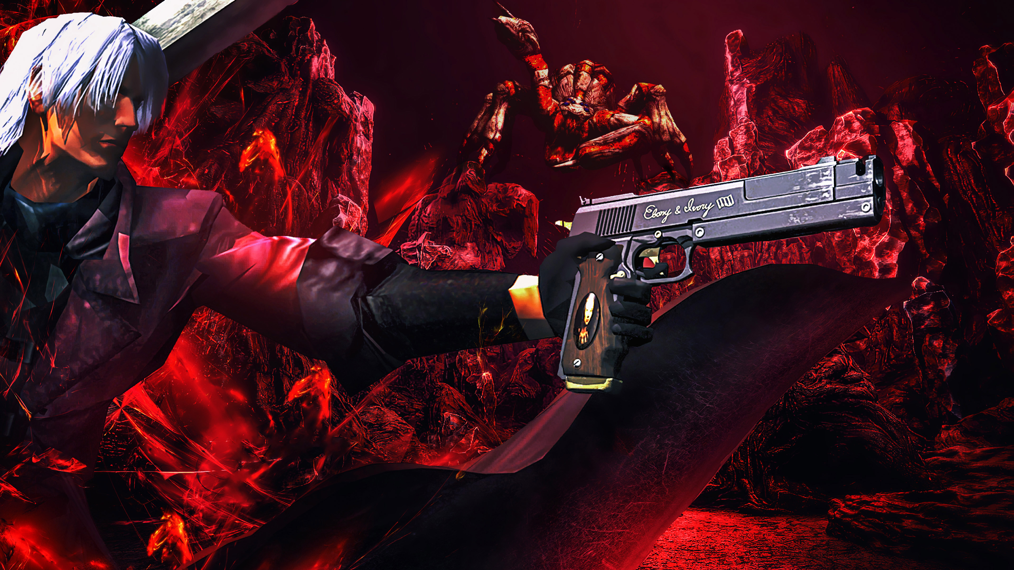 Dante from Devil May Cry with Ebony & Ivory HD Wallpaper