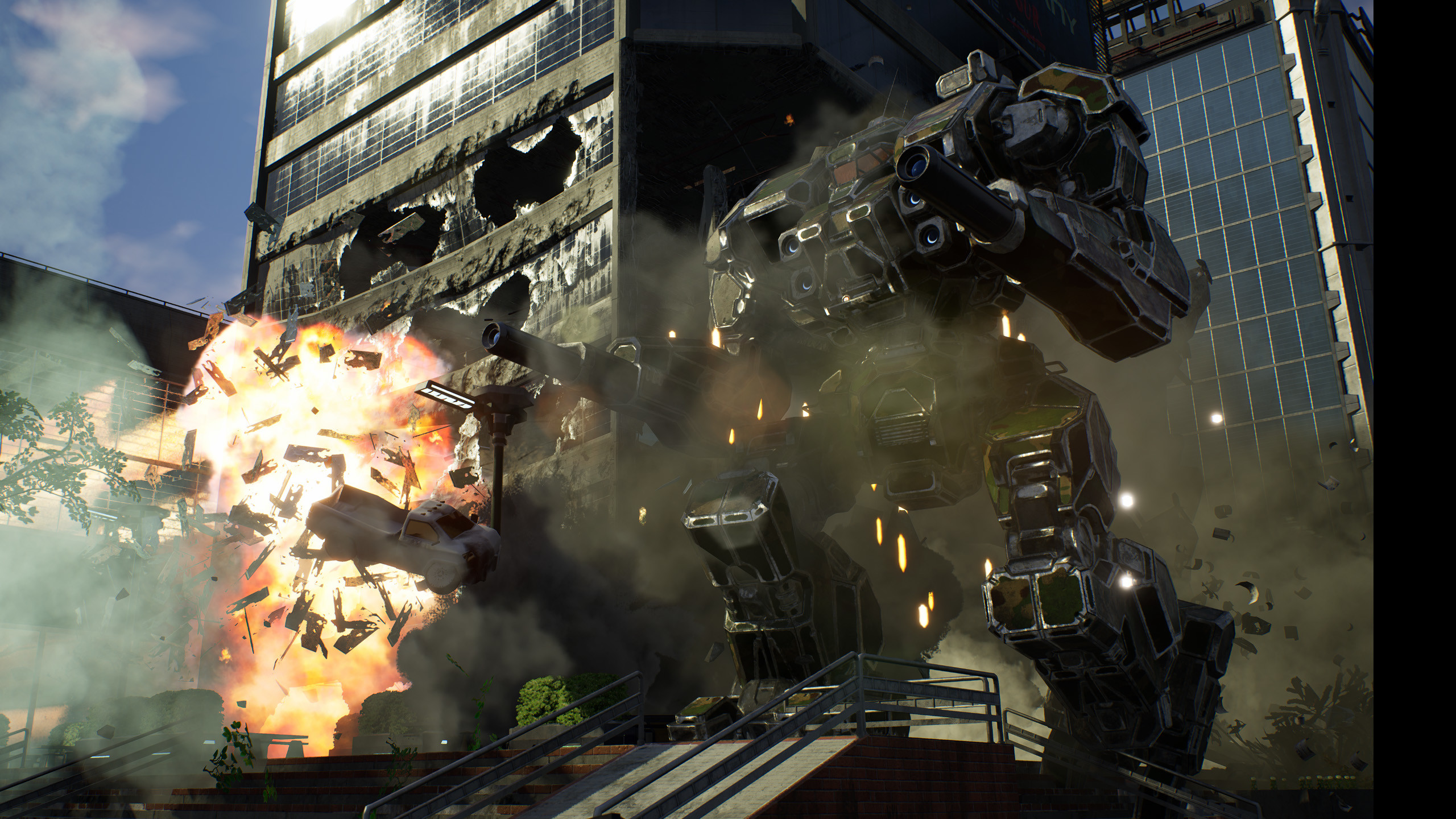 MechWarrior 5: Mercenaries Mecha in Combat HD Wallpaper