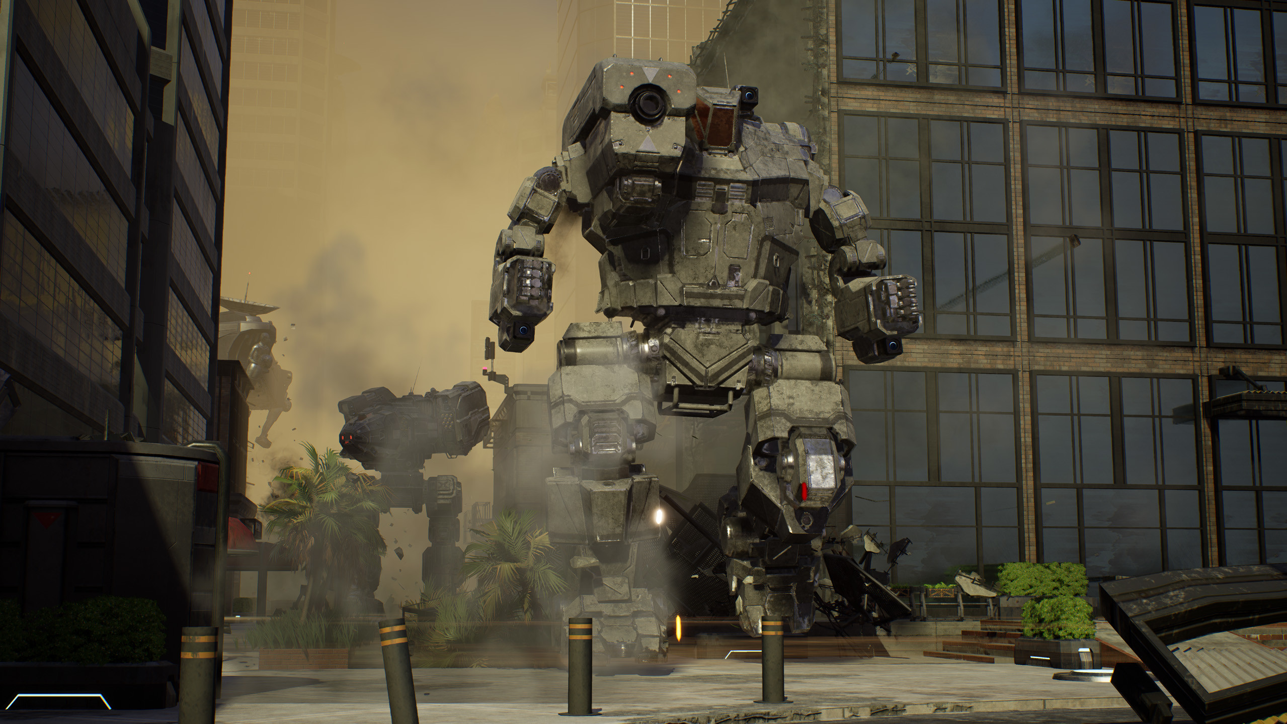 MechWarrior 5: Mercenaries Mecha in a City HD Wallpaper