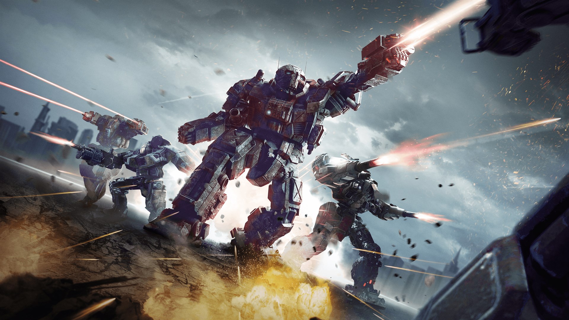 MechWarrior 5: Mercenaries battle scene HD Wallpaper