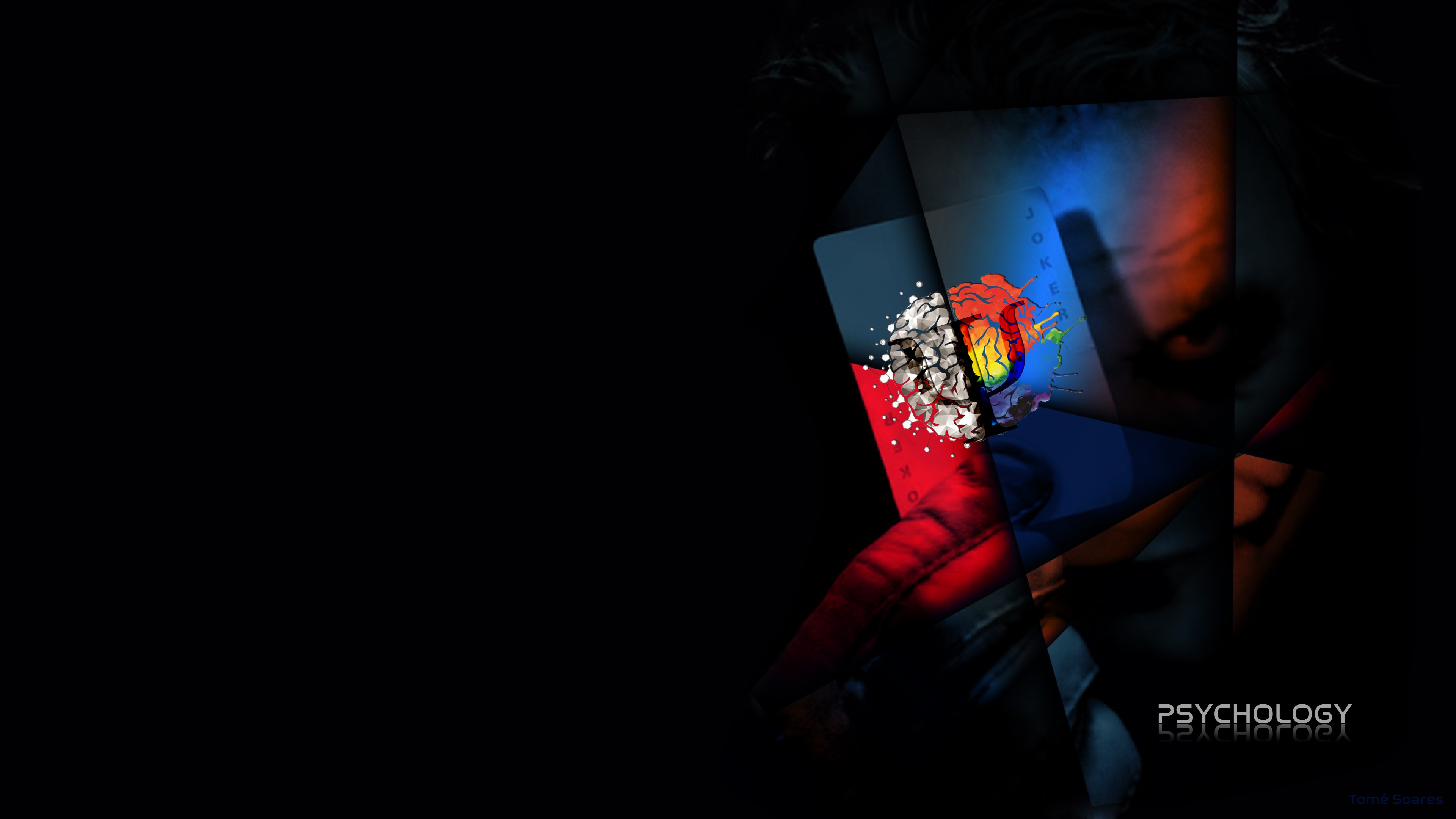 4K Joker cards and psychology abstract HD Wallpaper
