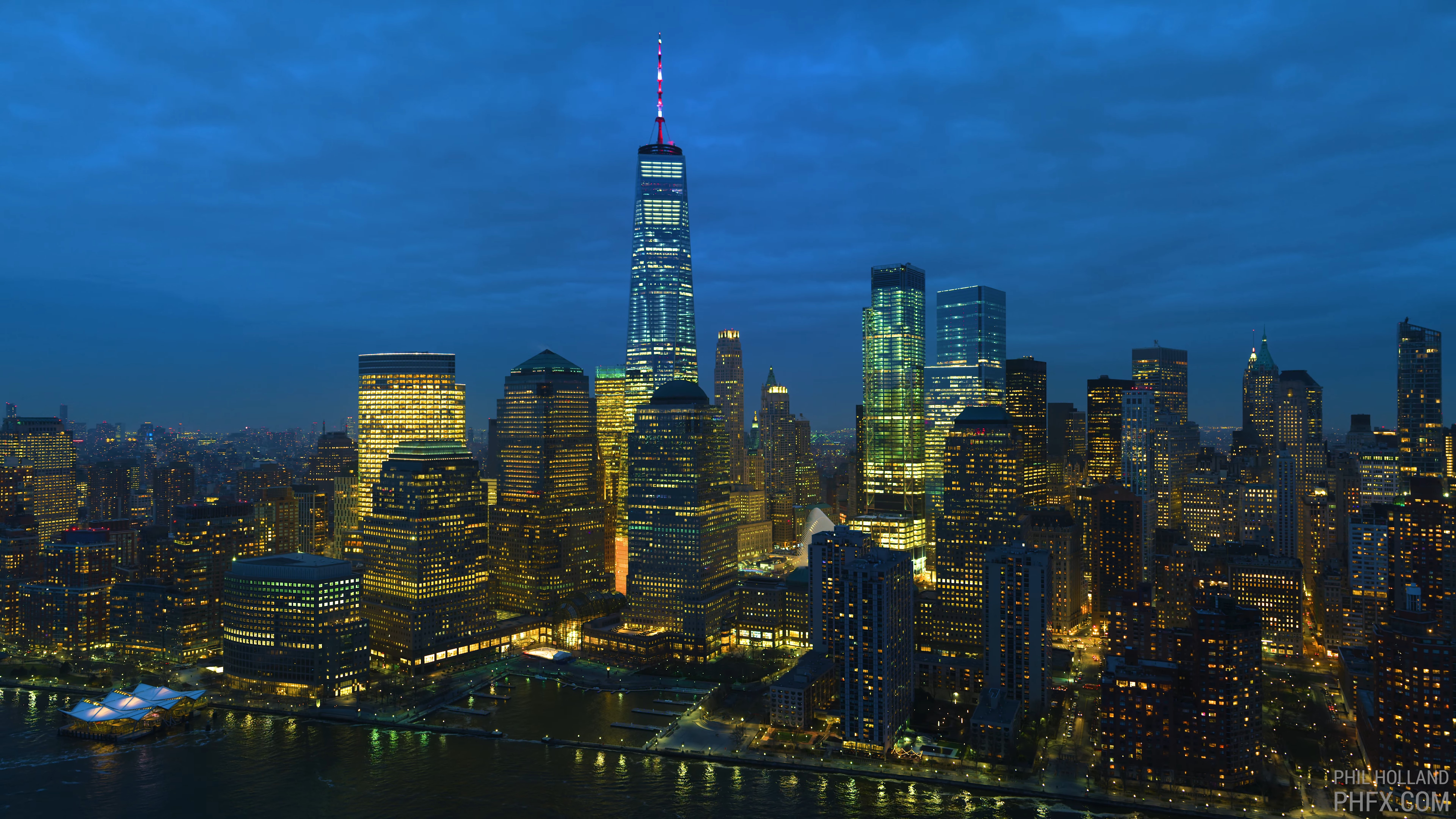 4K New York City Skyscape at Dusk HD Wallpaper