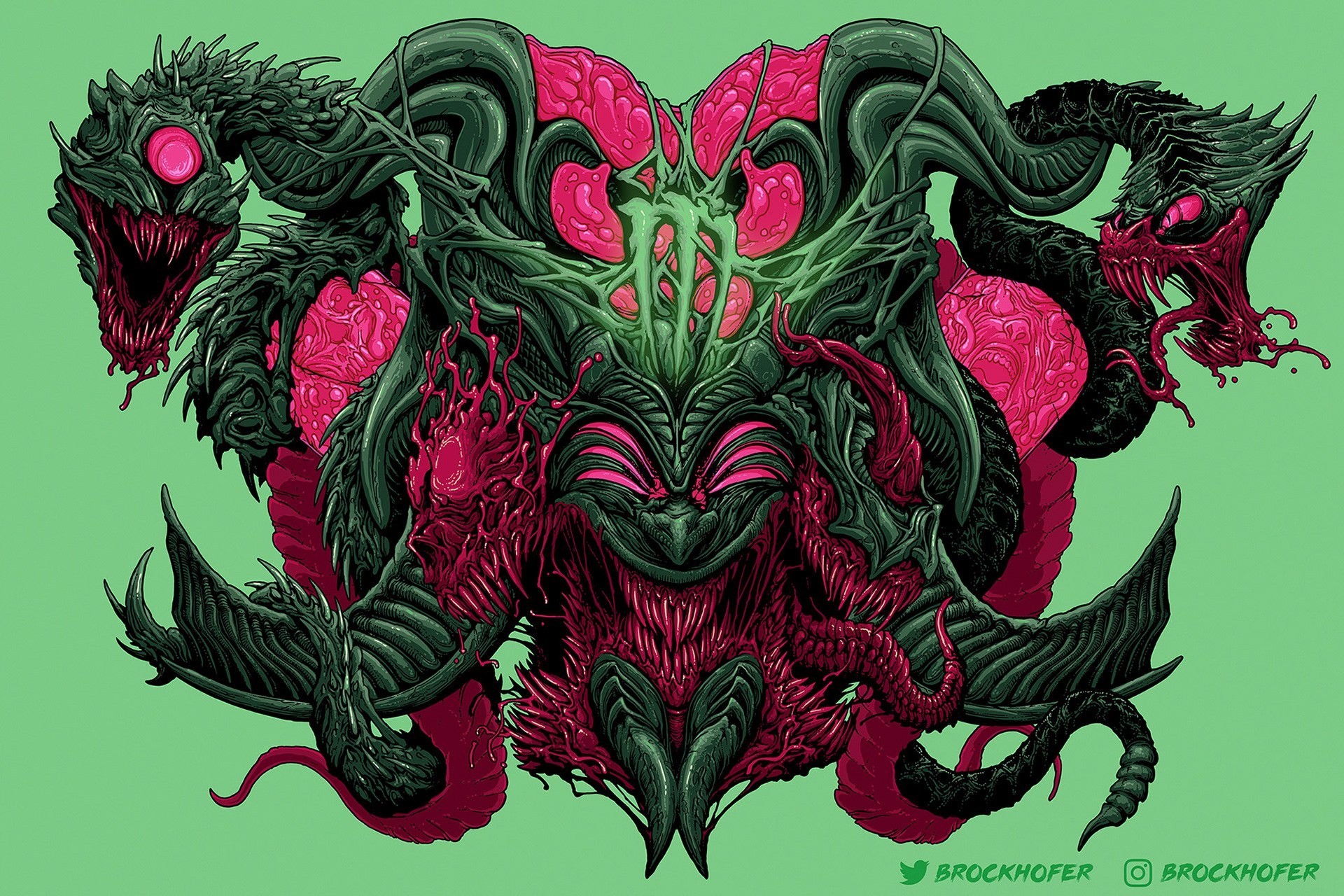 Gore creature artwork by Brock Hofer HD Wallpaper