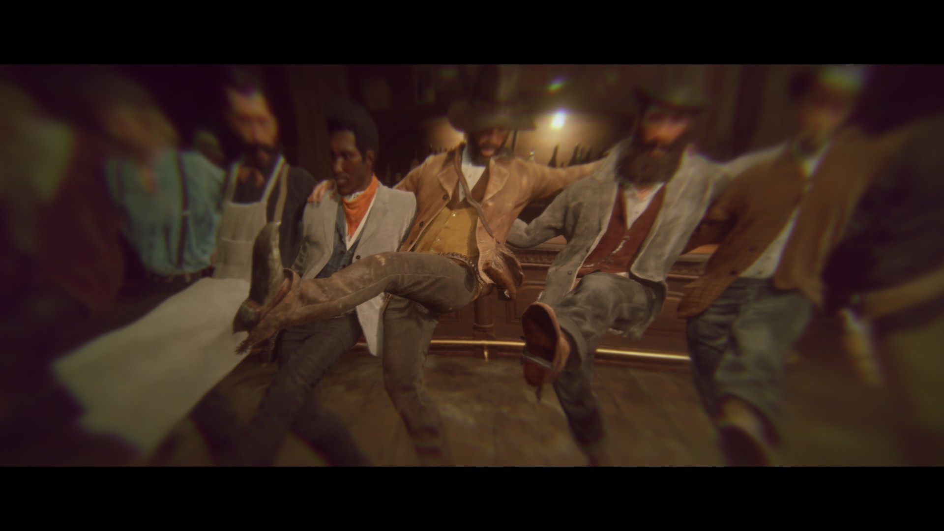Men in a saloon in Red Dead Redemption 2 HD Wallpaper