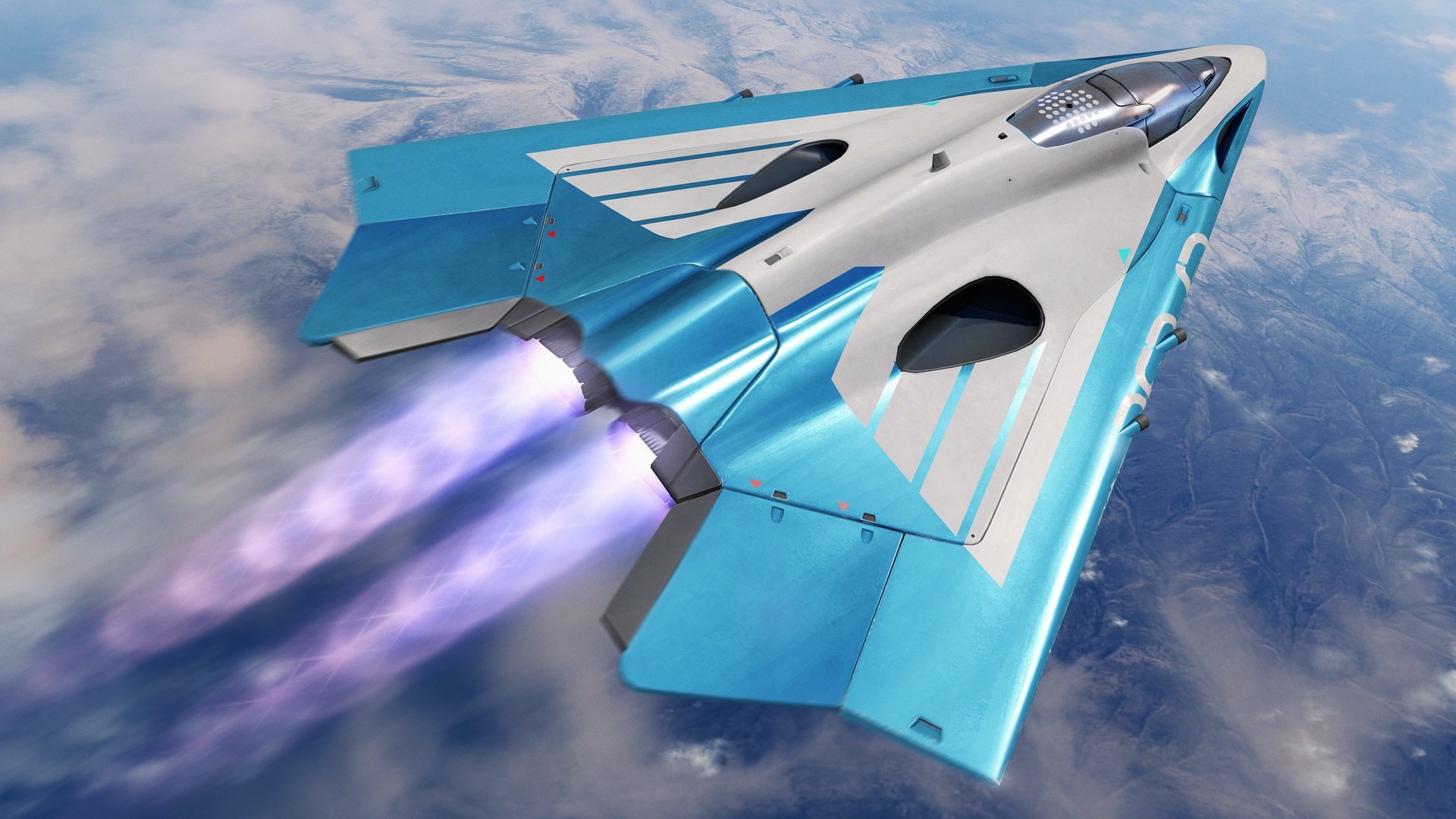 Spaceship from Destiny 2 flying through clouds HD Wallpaper
