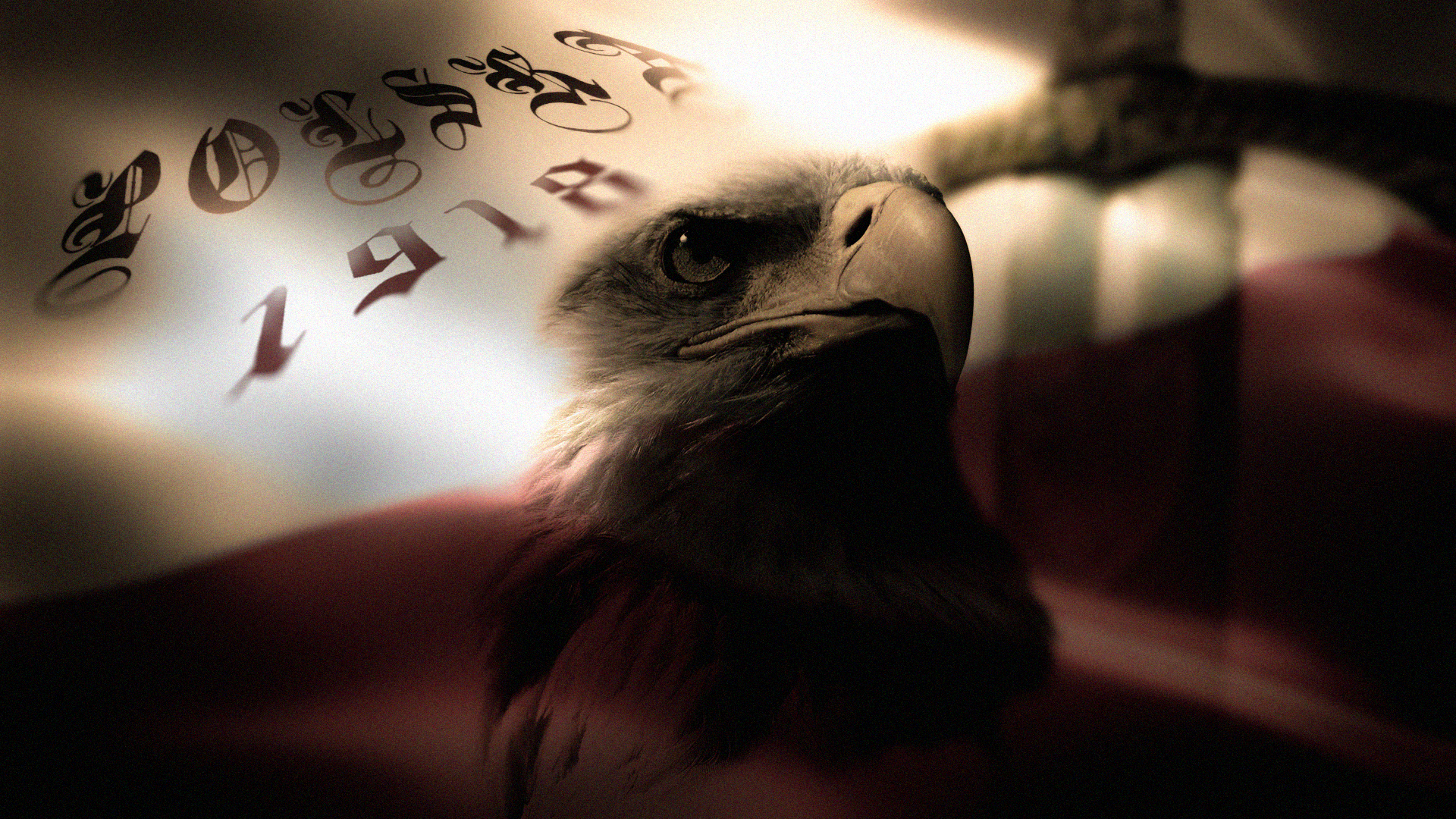 Eagle and Polish flag with text HD Wallpaper