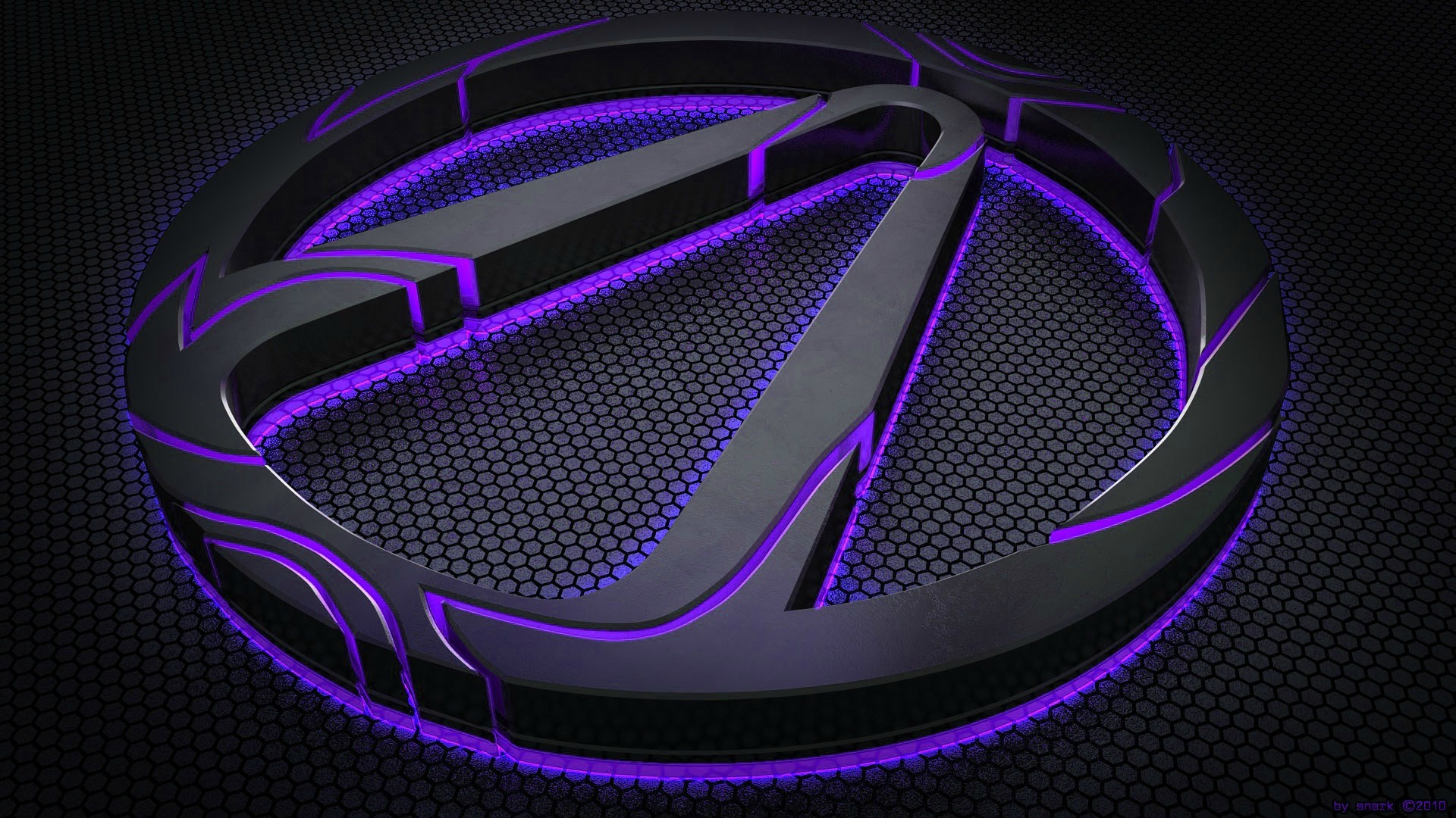 Borderlands 2 Vault Symbol with Purple Glow HD Wallpaper