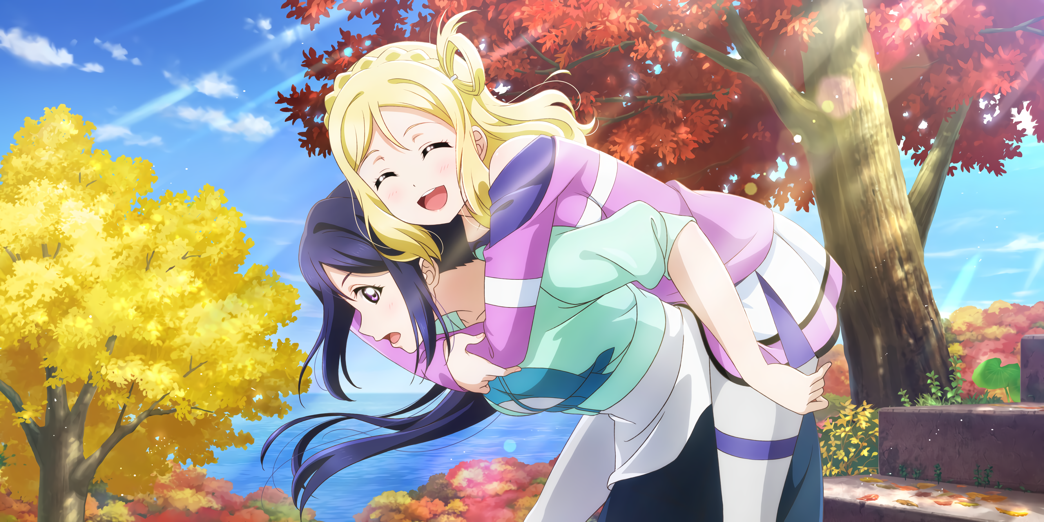 Matsuura Kanan and Ohara Mari from Love Live! Sunshine HD Wallpaper