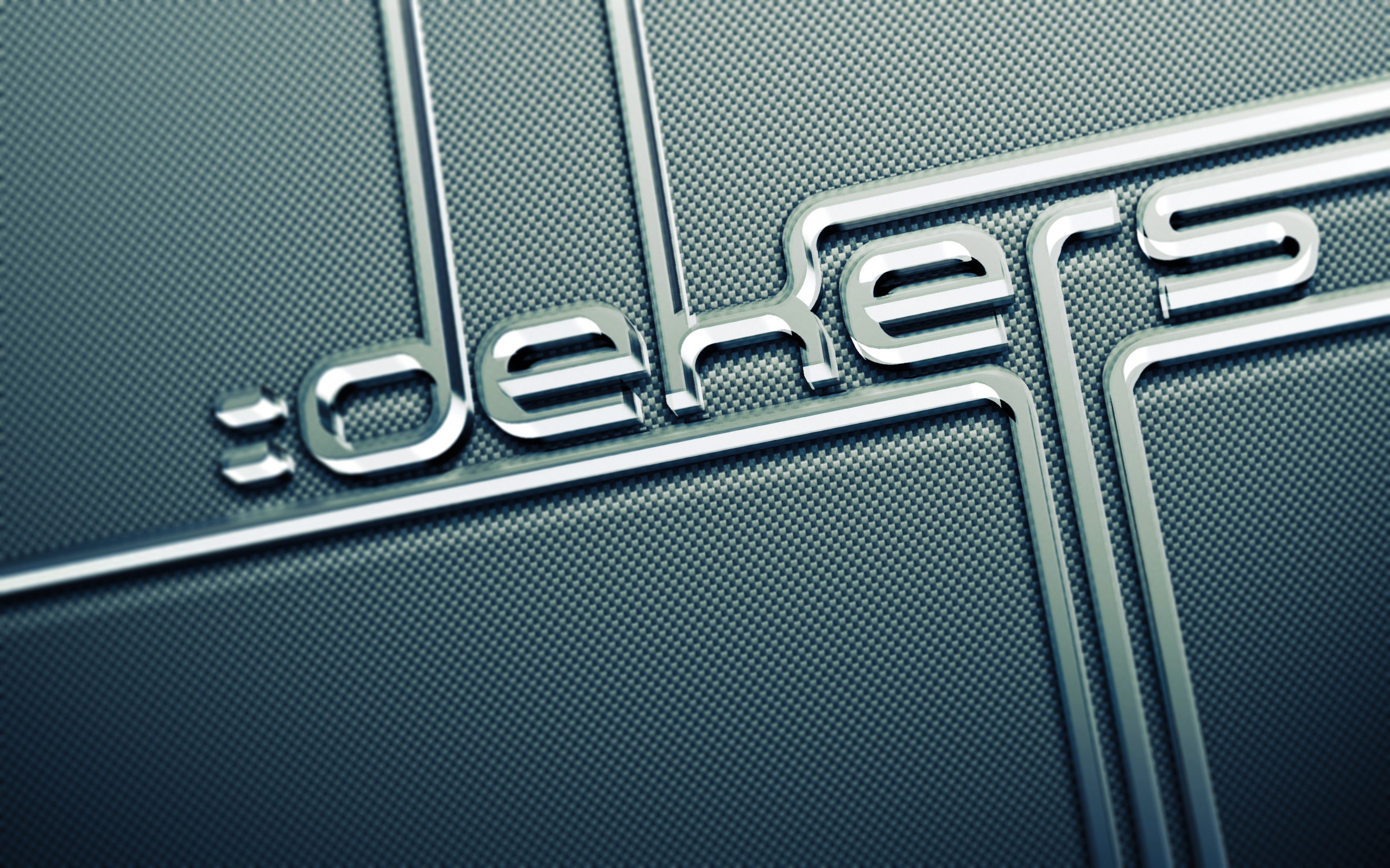 3D chrome typography on textured background HD Wallpaper