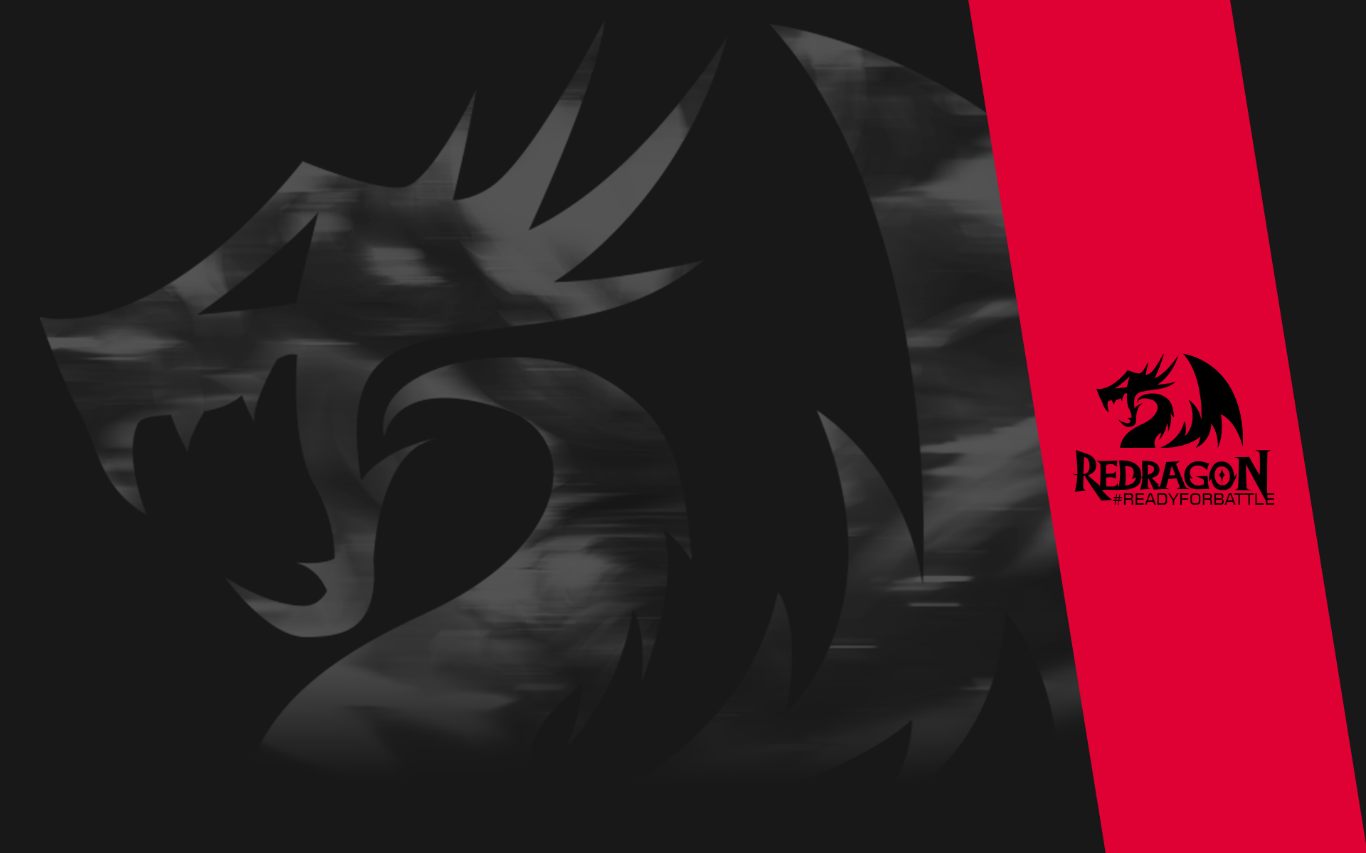Redragon logo with dragon silhouette HD Wallpaper