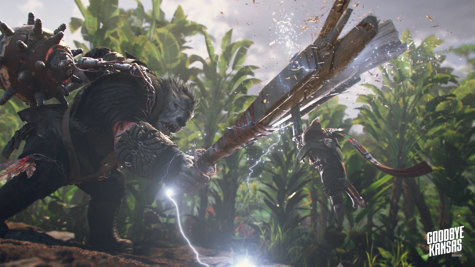 Biomutant character fighting with a large club HD Wallpaper