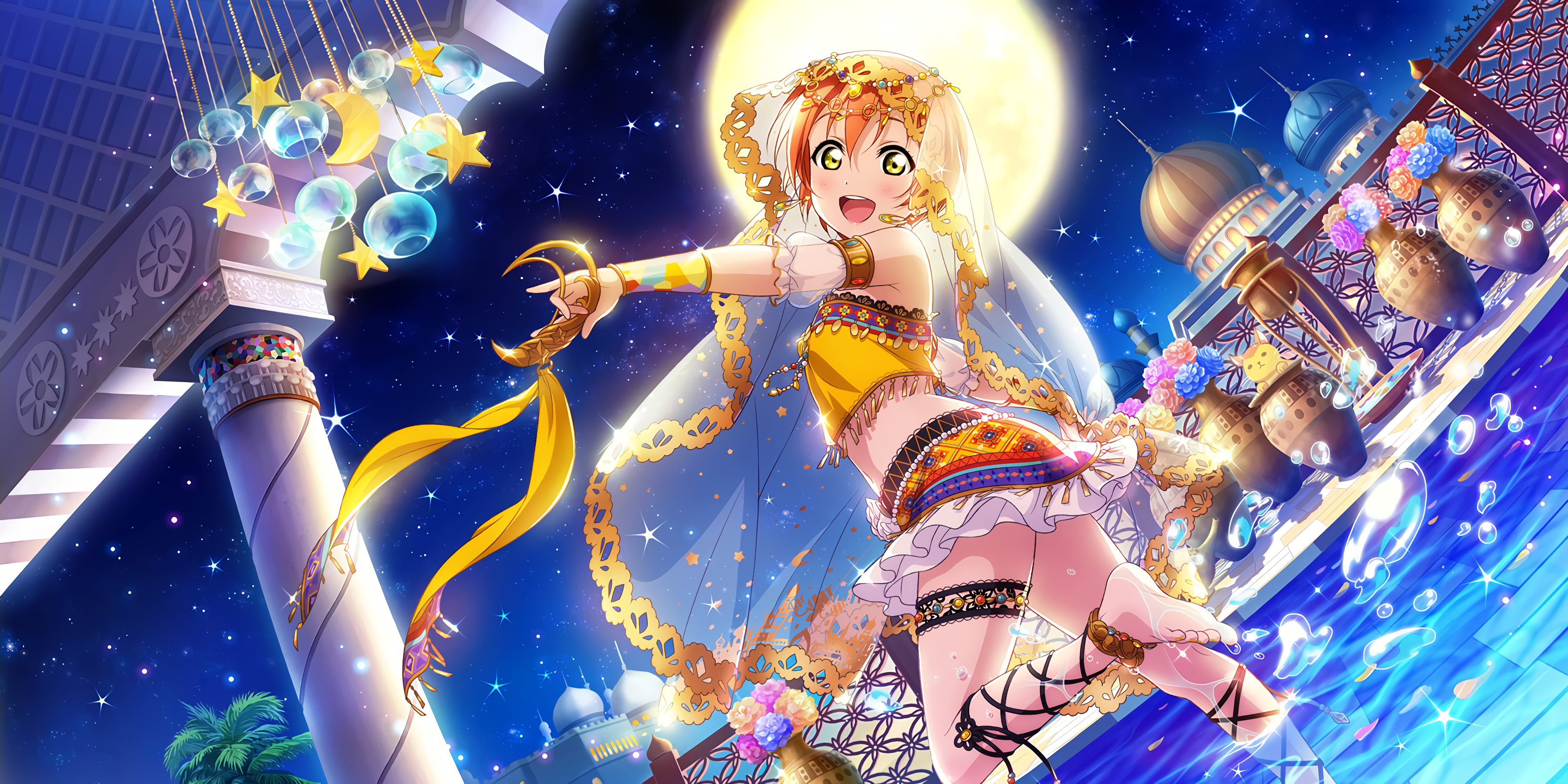 Hoshizora Rin from Love Live! Series in Arabian attire HD Wallpaper