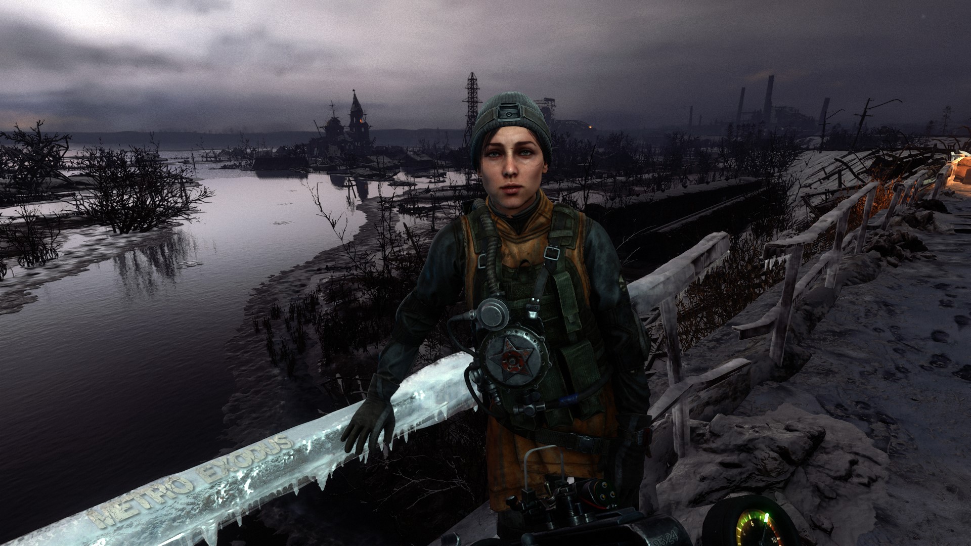 Anna from Metro Exodus in a post-apocalyptic landscape HD Wallpaper