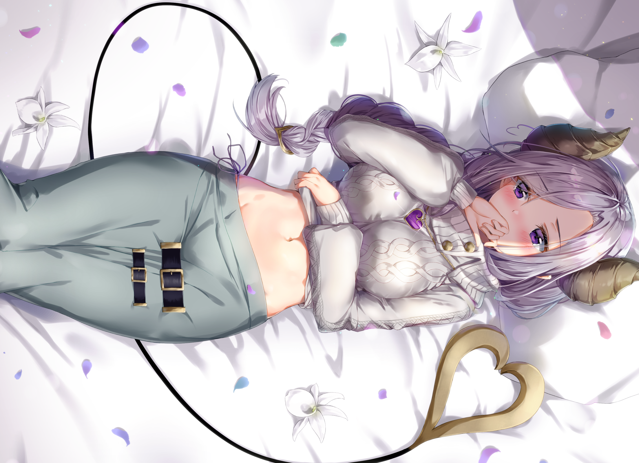 Saionji Mary from Honey Strap lying on a bed HD Wallpaper