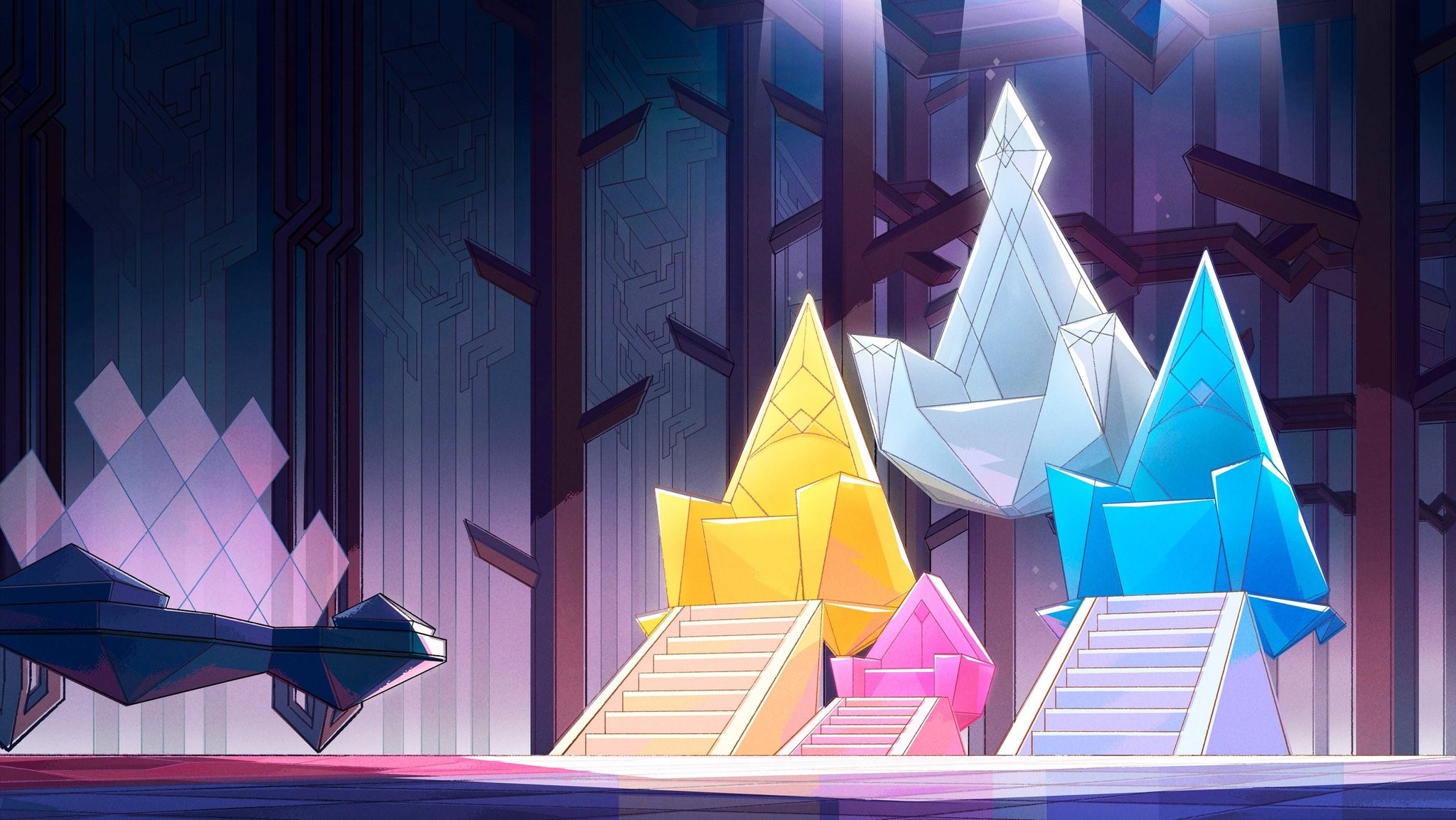 Crystal Gem thrones in Steven Universe HD Wallpaper