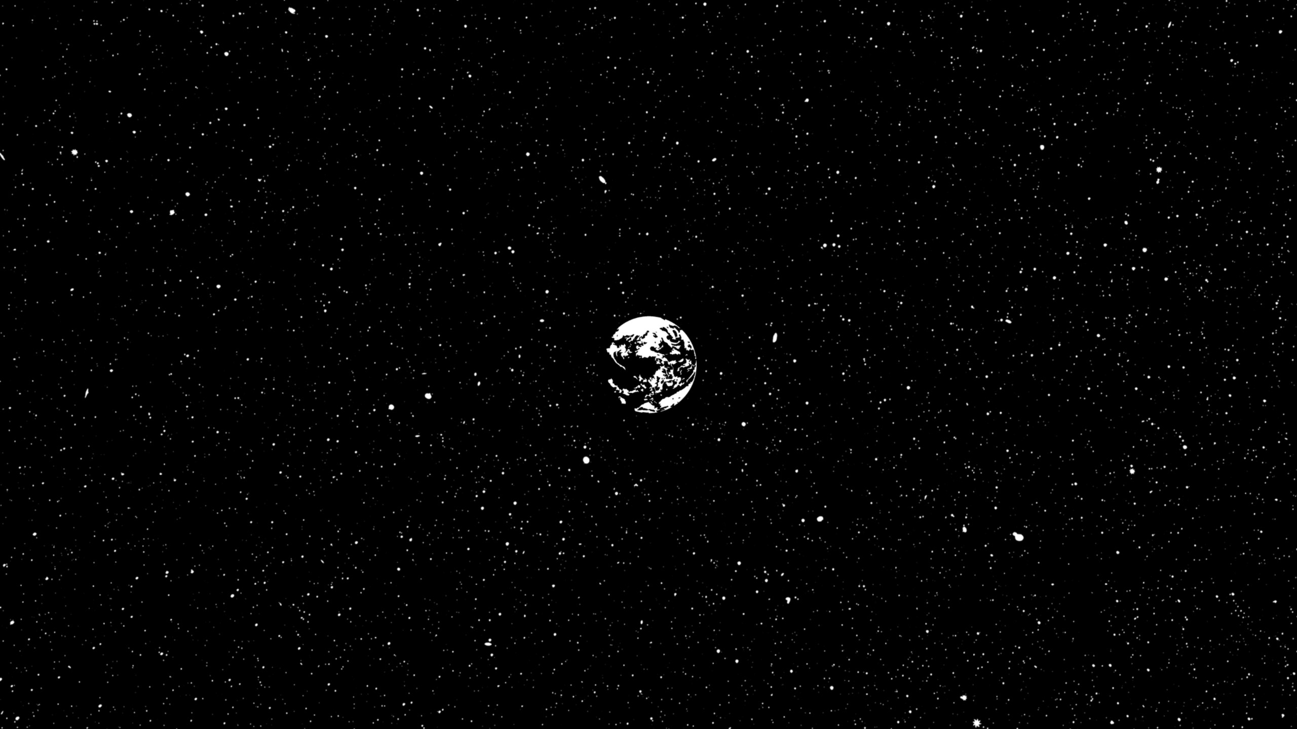 Earth in space with stars HD Wallpaper